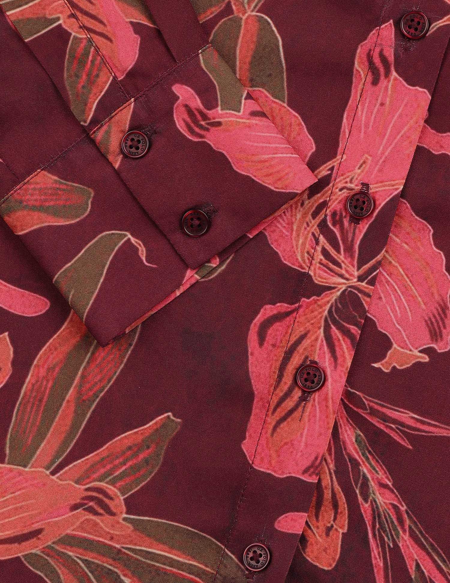 Floral Printed Relaxed Fit Shirt Multi-colour - U.S. POLO ASSN. | Large
