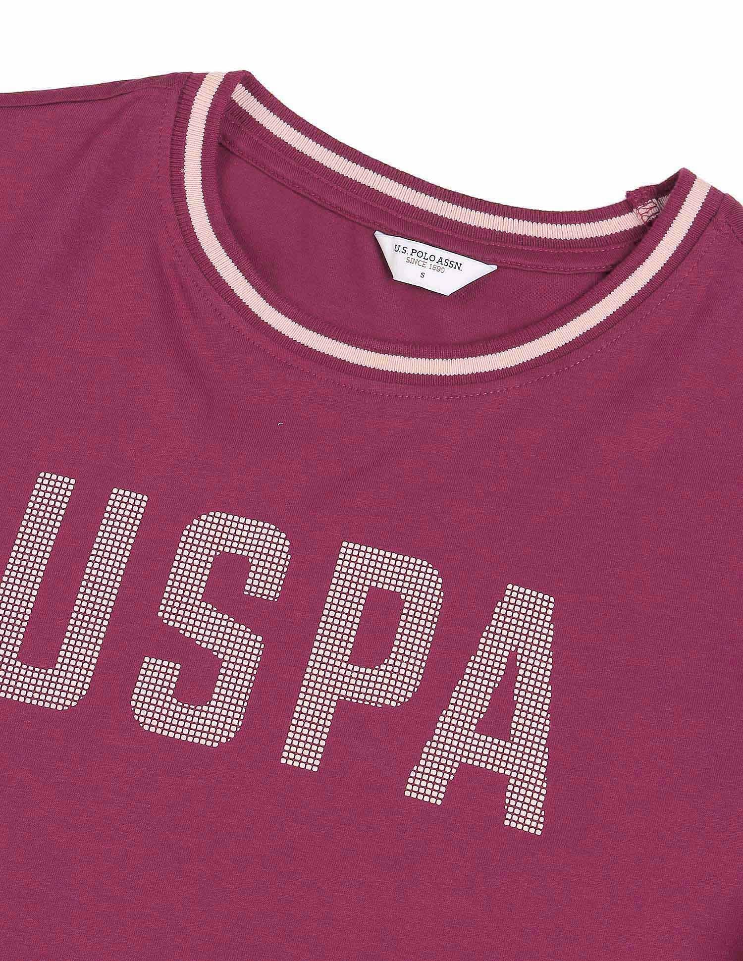 Regular Fit Brand Printed T-Shirt Wine - U.S. POLO ASSN. | Large