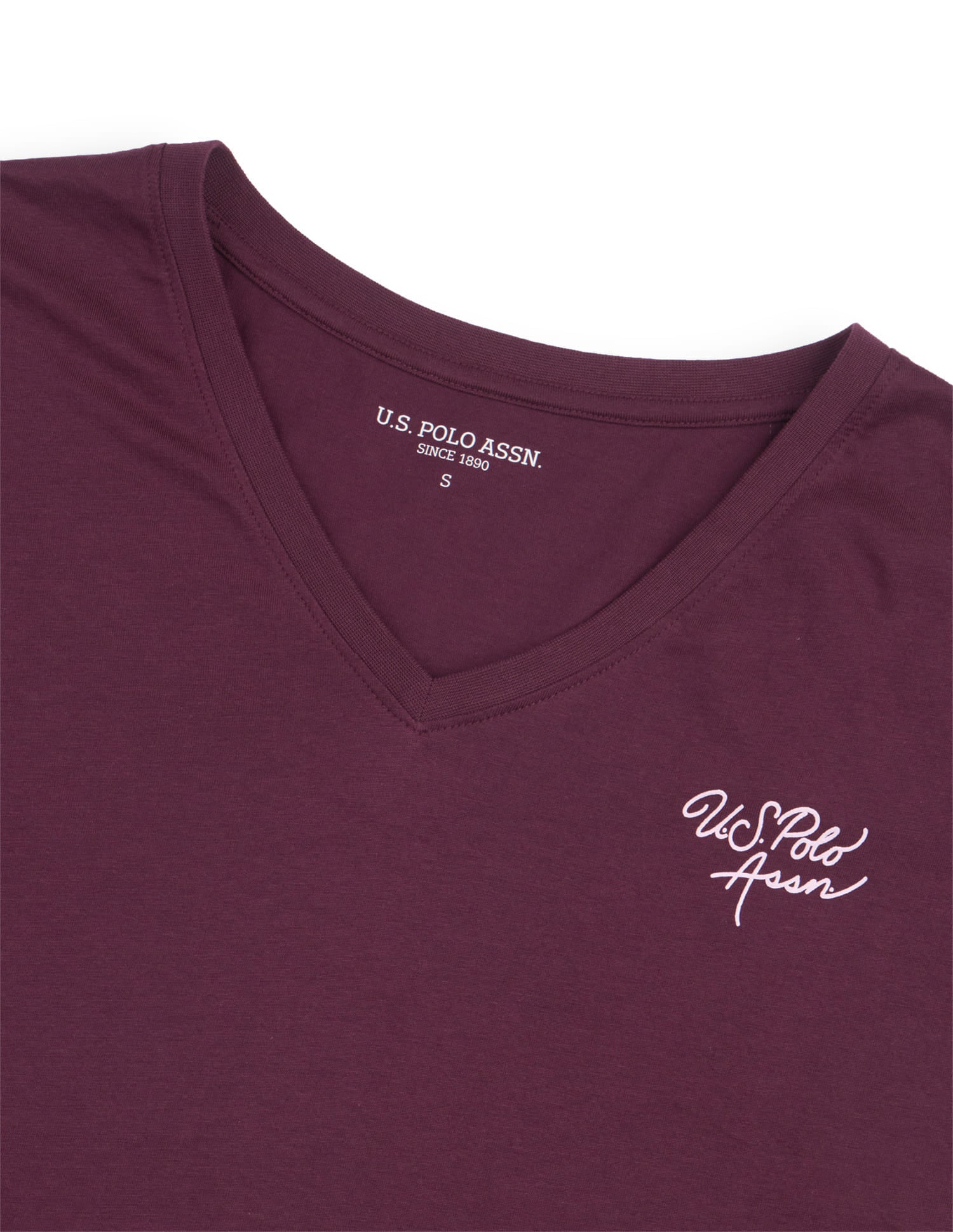 Solid Regular Fit T-Shirt Wine - U.S. Polo Assn. India | Large
