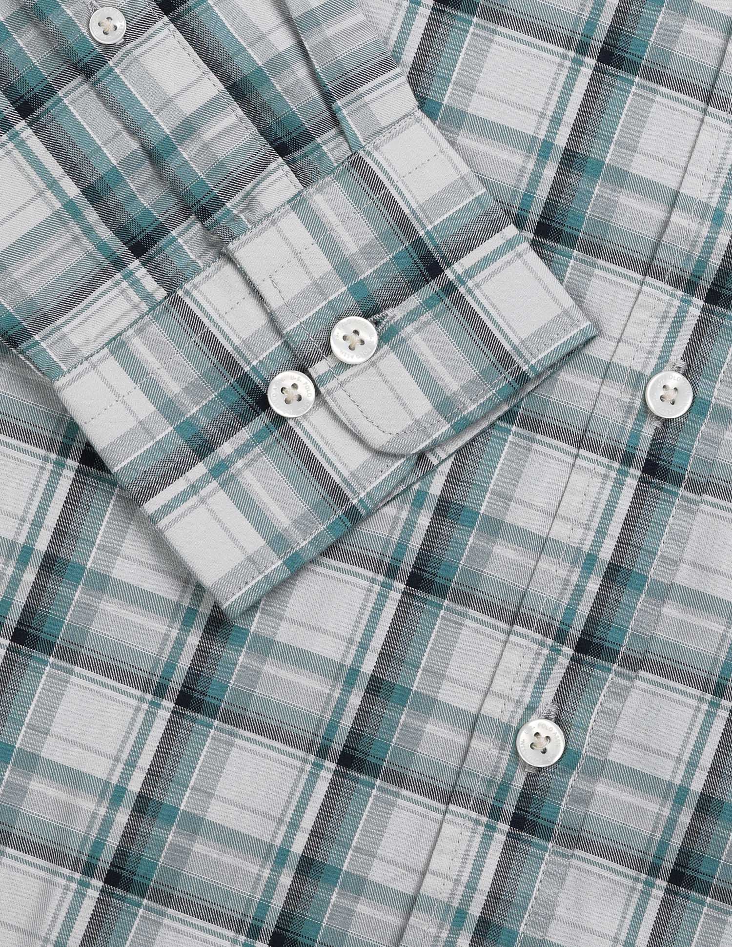 Twill Plaid Checked Shirt Green - U.S. POLO ASSN. | Large