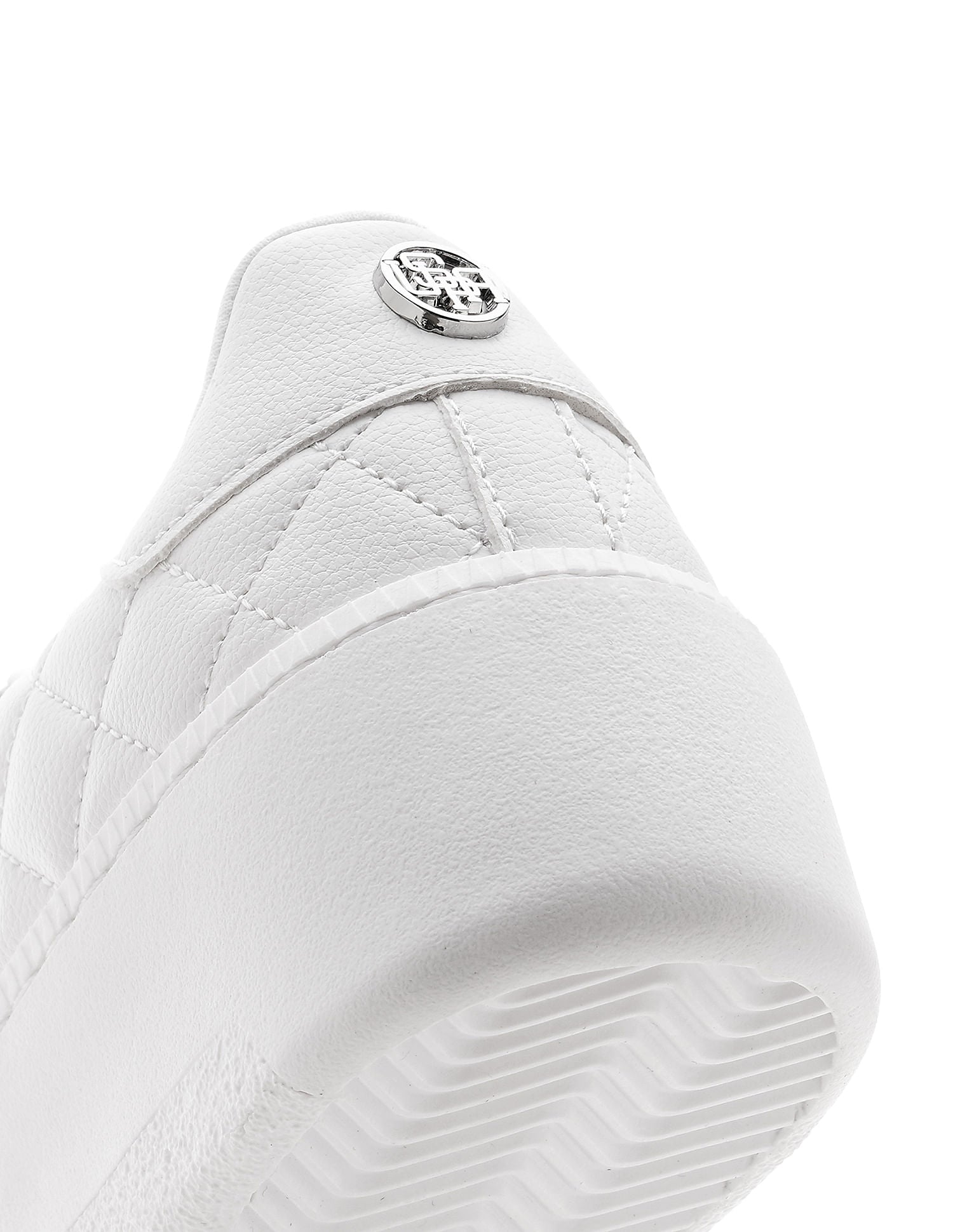 Textured Gabriella Metallic Logo Sneakers White - U.S. POLO ASSN. | Large