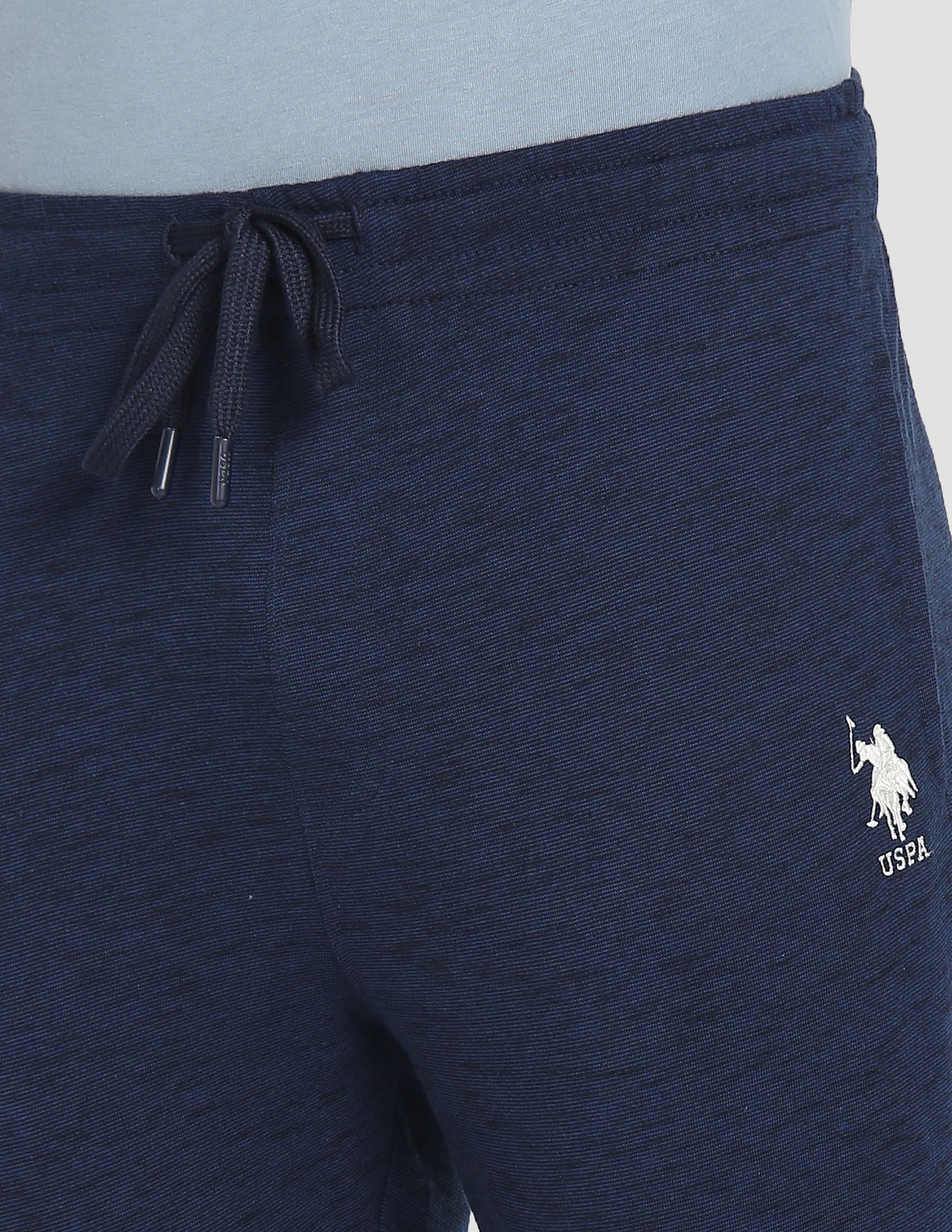 Heathered Drawstring Waist LJ004 Joggers - Pack Of 1 Blue - U.S. POLO ASSN. | Large