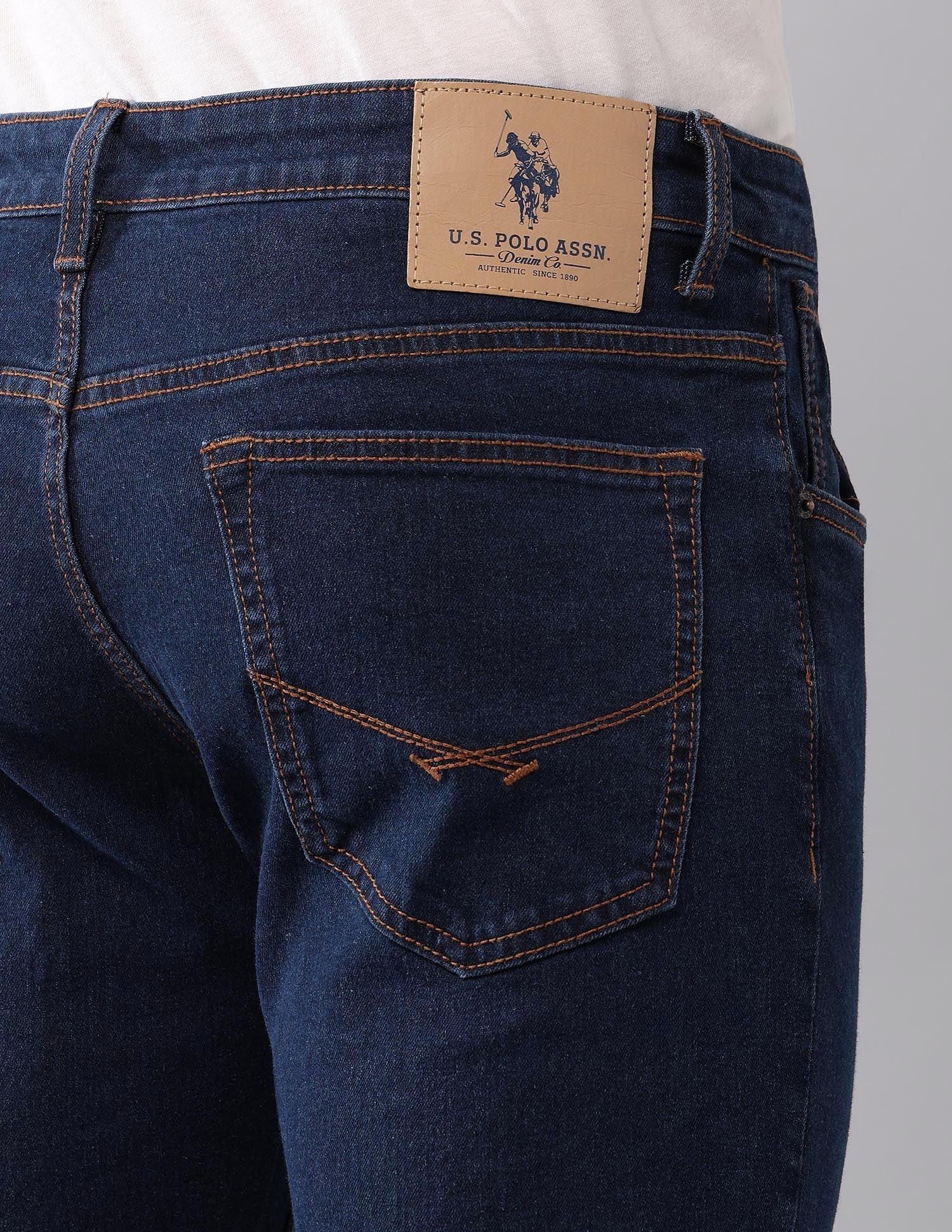 Brandon Slim Tapered Fit Blue Jeans Blue - U.S. POLO ASSN. | Large