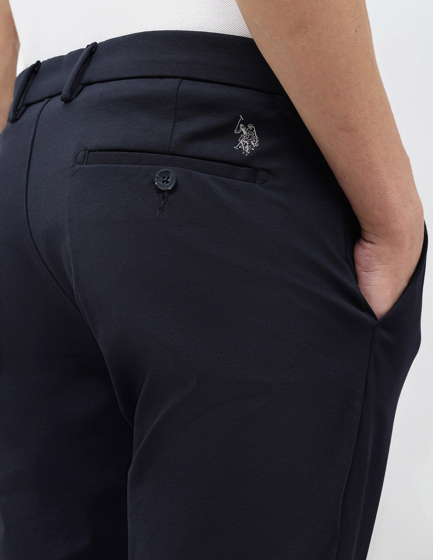 Mid Rise Slim Fit Trousers Navy - U.S. POLO ASSN. | Large