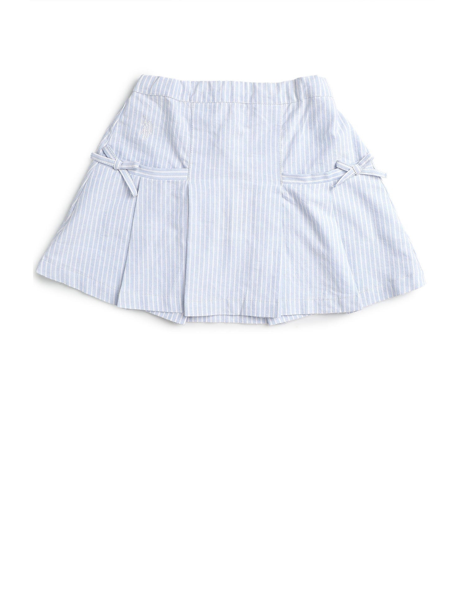Girls Striped Skater Skirt Light Blue - U.S. POLO ASSN. | Large