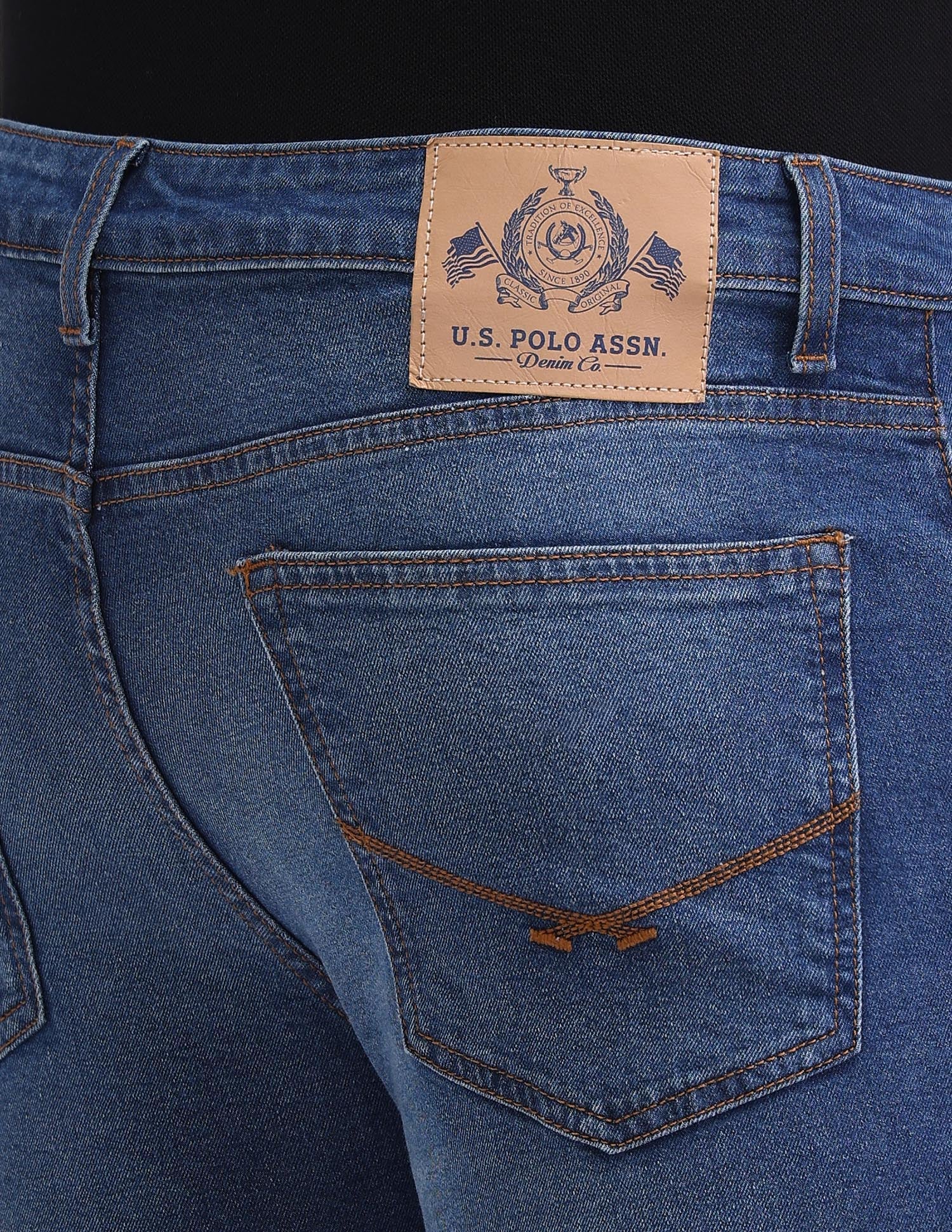 Regallo Skinny Fit Blue Jeans Blue - U.S. Polo Assn. India | Large