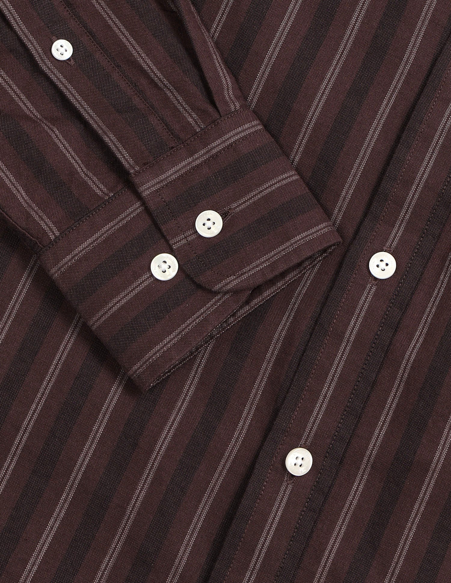 Tailored Fit Oxford Striped Shirt Dark Brown - U.S. POLO ASSN. | Large