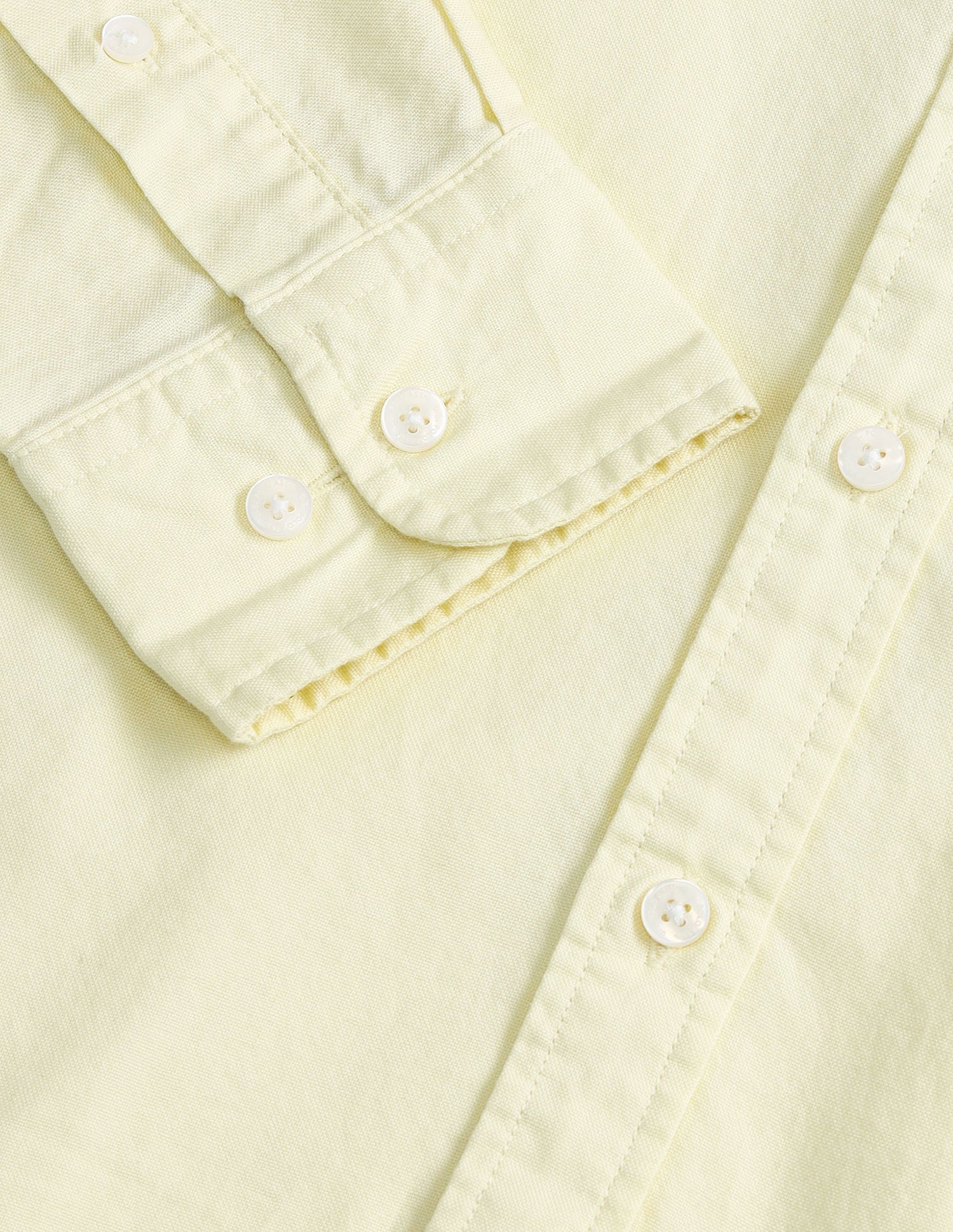 Tailored Fit Oxford Solid Shirt Light Yellow - U.S. Polo Assn. India | Large