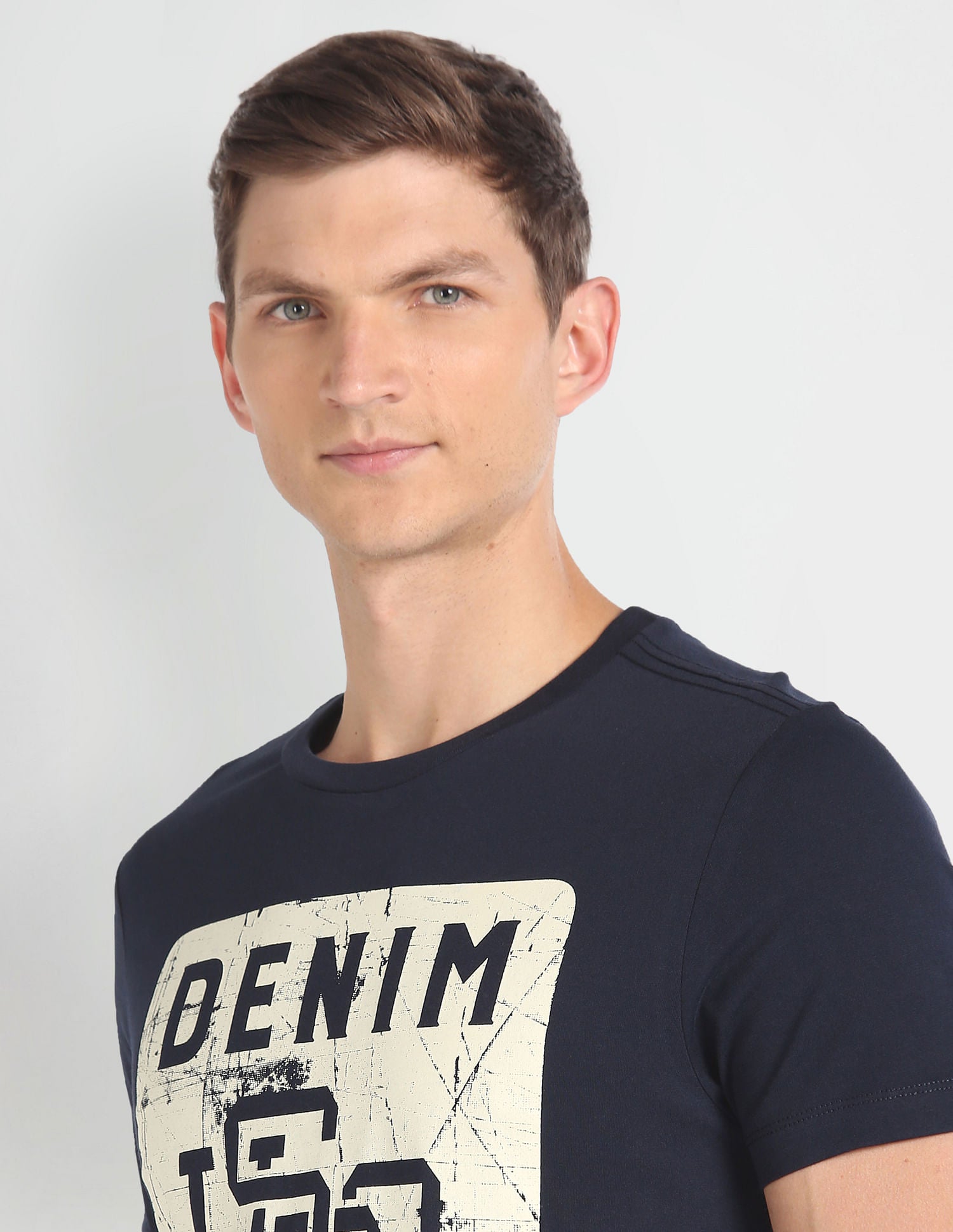 Crew Neck Graphic Print T-Shirt Navy - U.S. POLO ASSN. | Large