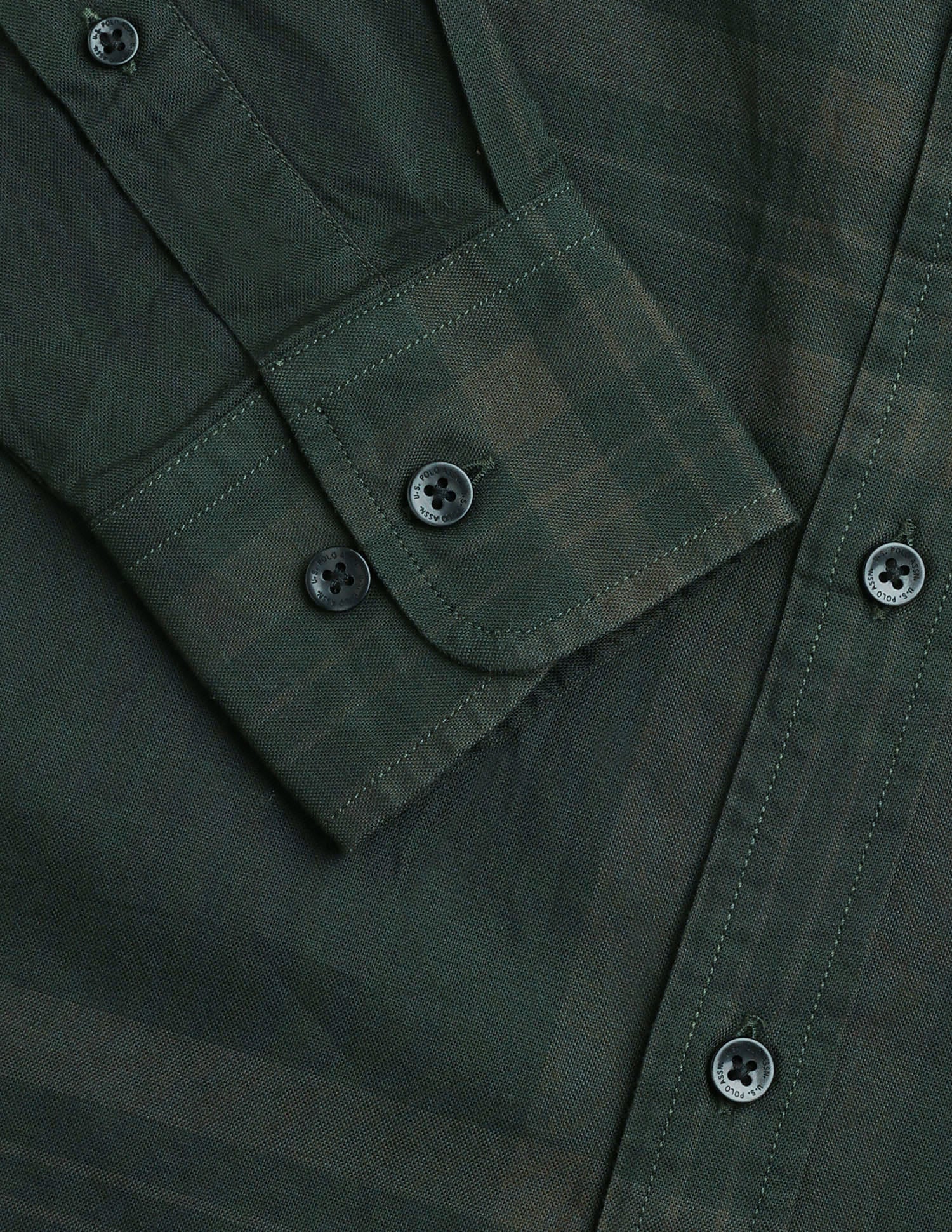 Tartan Checked Regular Fit Shirt Dark Olive - U.S. Polo Assn. India | Large