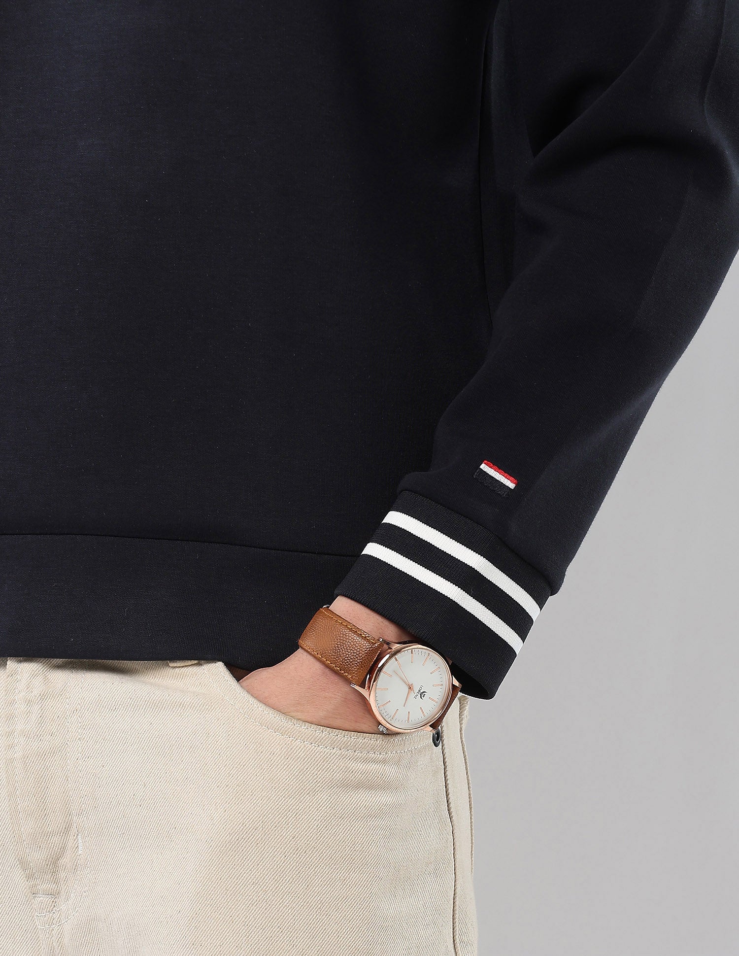 Brand Embossed Regular Fit Sweatshirt Navy - U.S. POLO ASSN. | Large