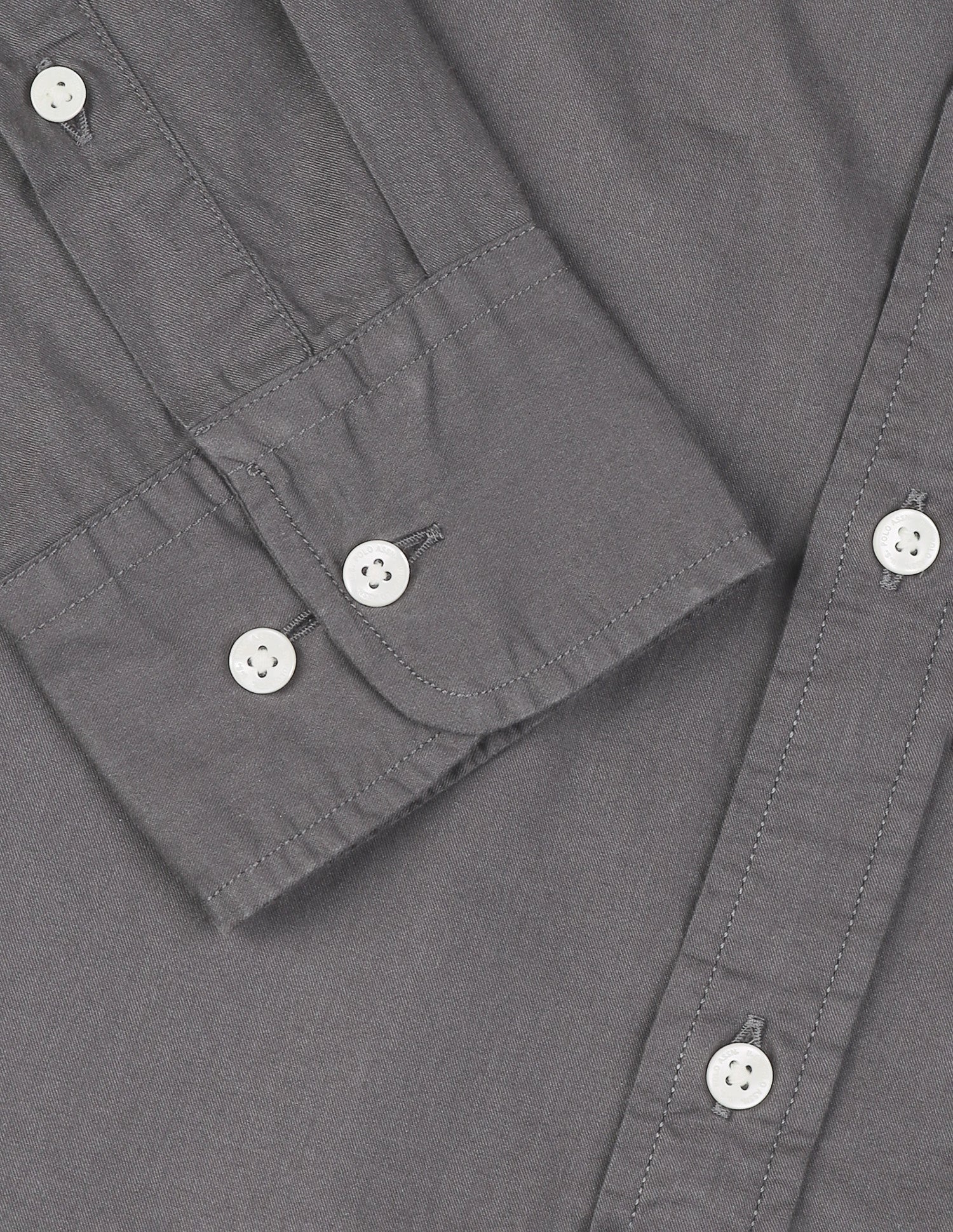 Twill Tailored Fit Shirt Mid Grey - U.S. Polo Assn. India | Large