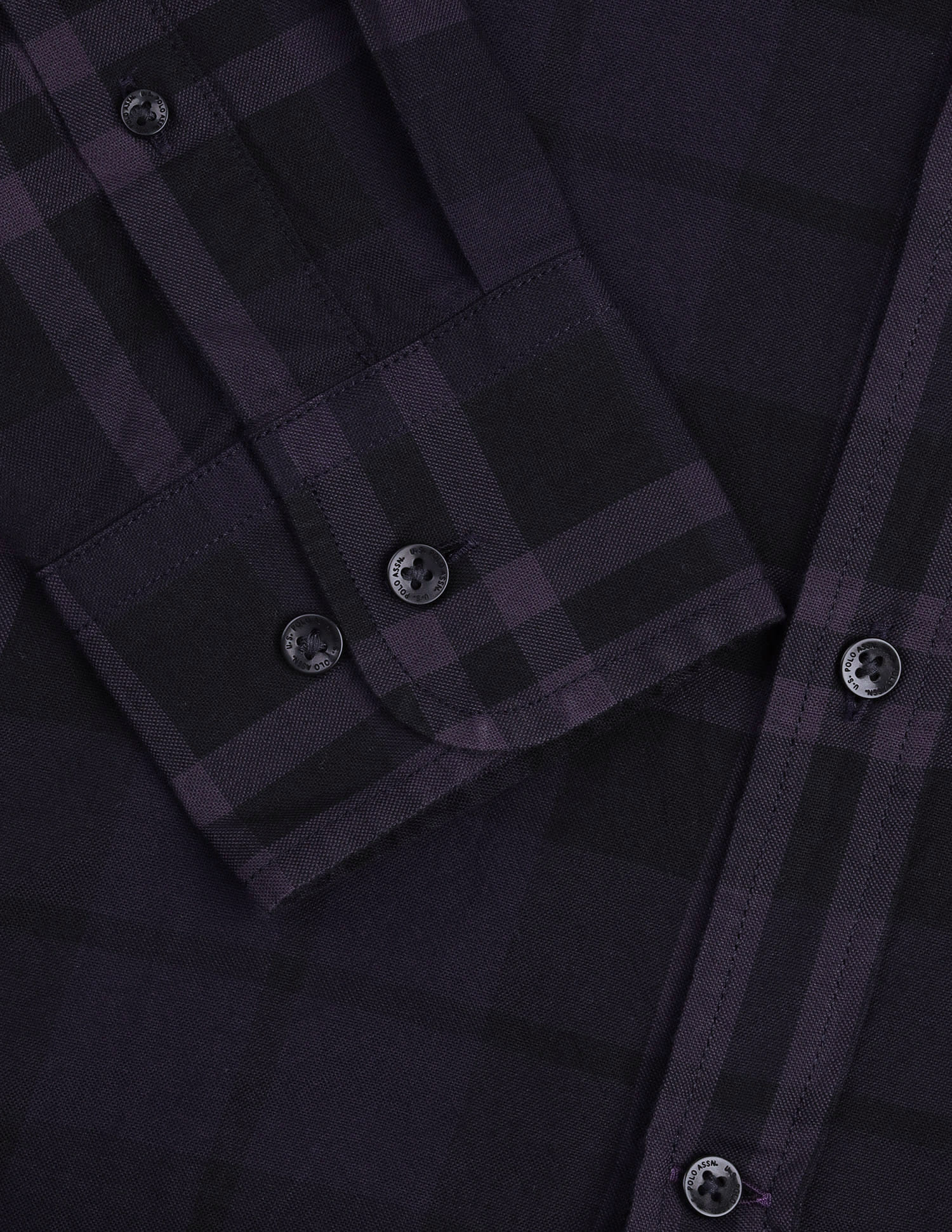 Grid Tattersall Checked Tailored Fit Shirt Purple - U.S. Polo Assn. India | Large