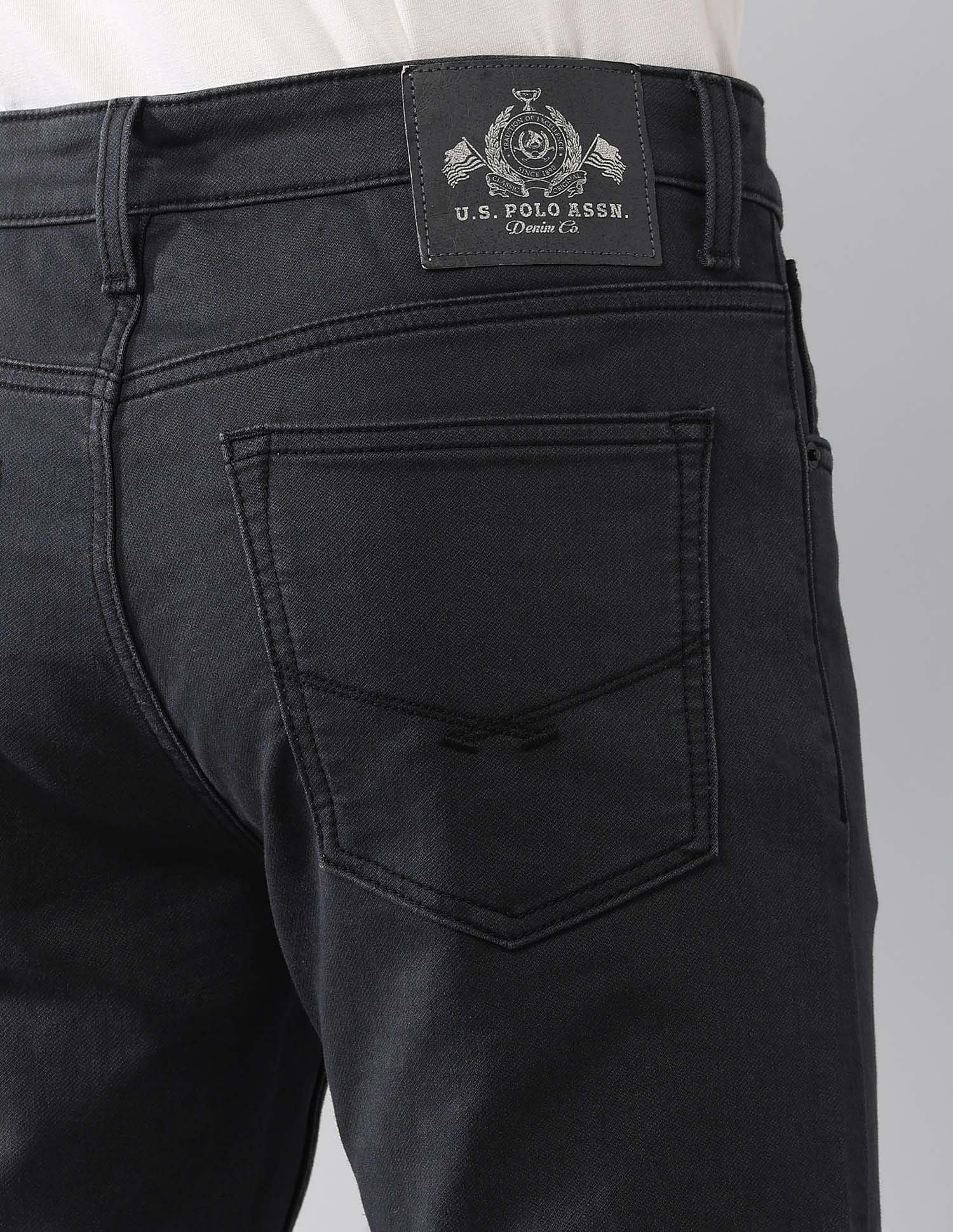 Regallo Skinny Fit Black Jeans Black - U.S. Polo Assn. India | Large