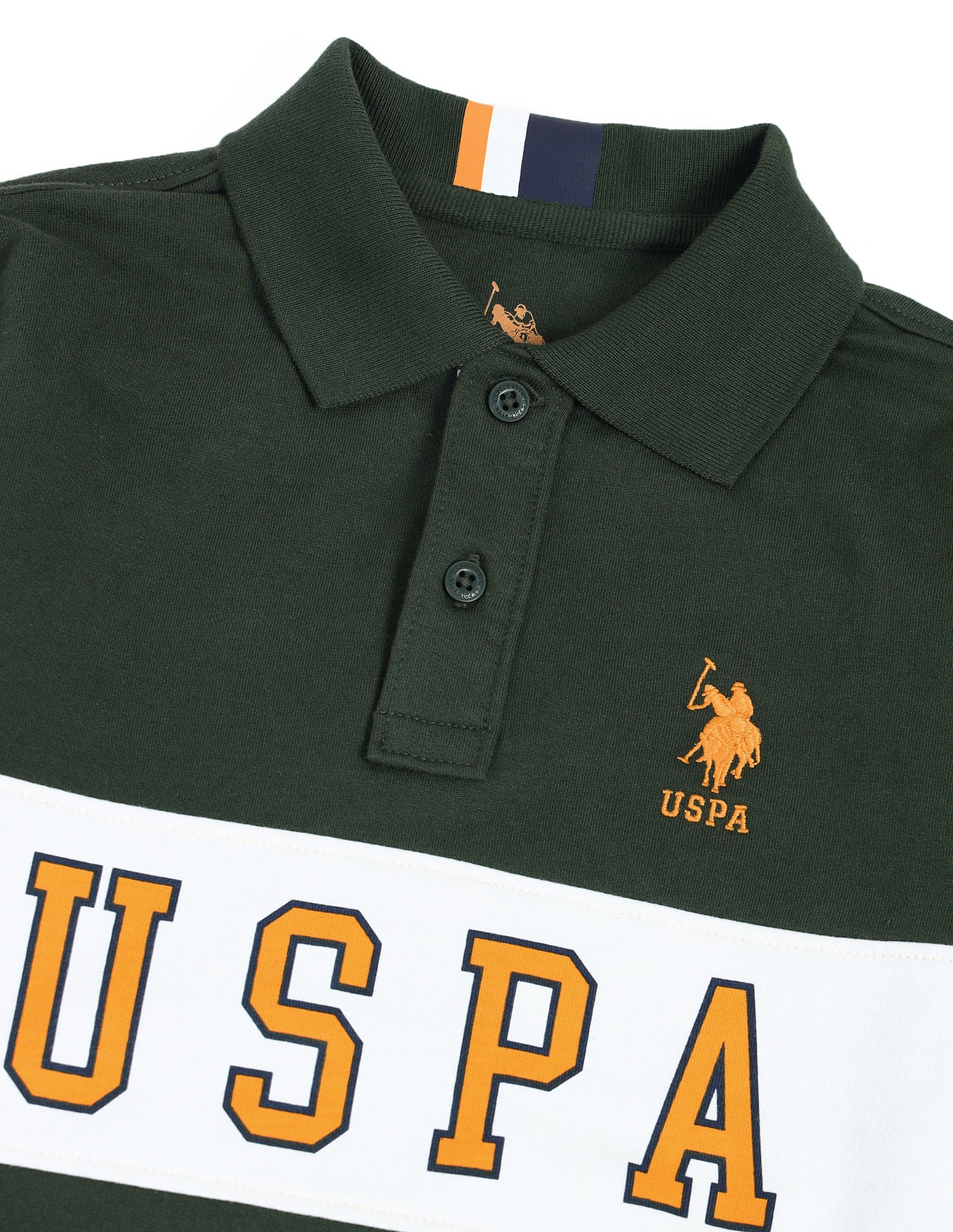 Boys Colourblocked Sweatshirt Green - U.S. POLO ASSN. | Large