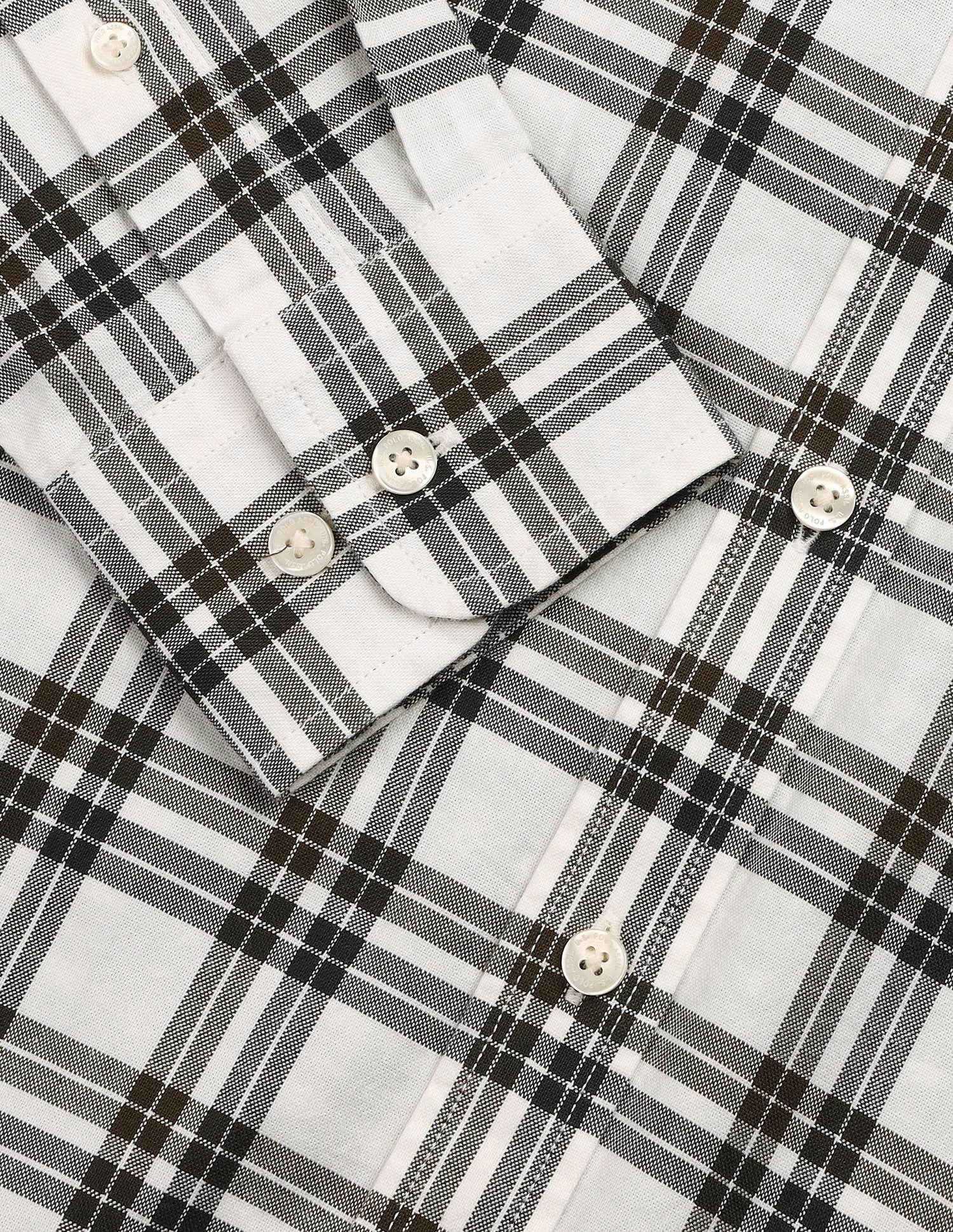 Micro Checked Regular Fit Shirt Olive - U.S. Polo Assn. India | Large