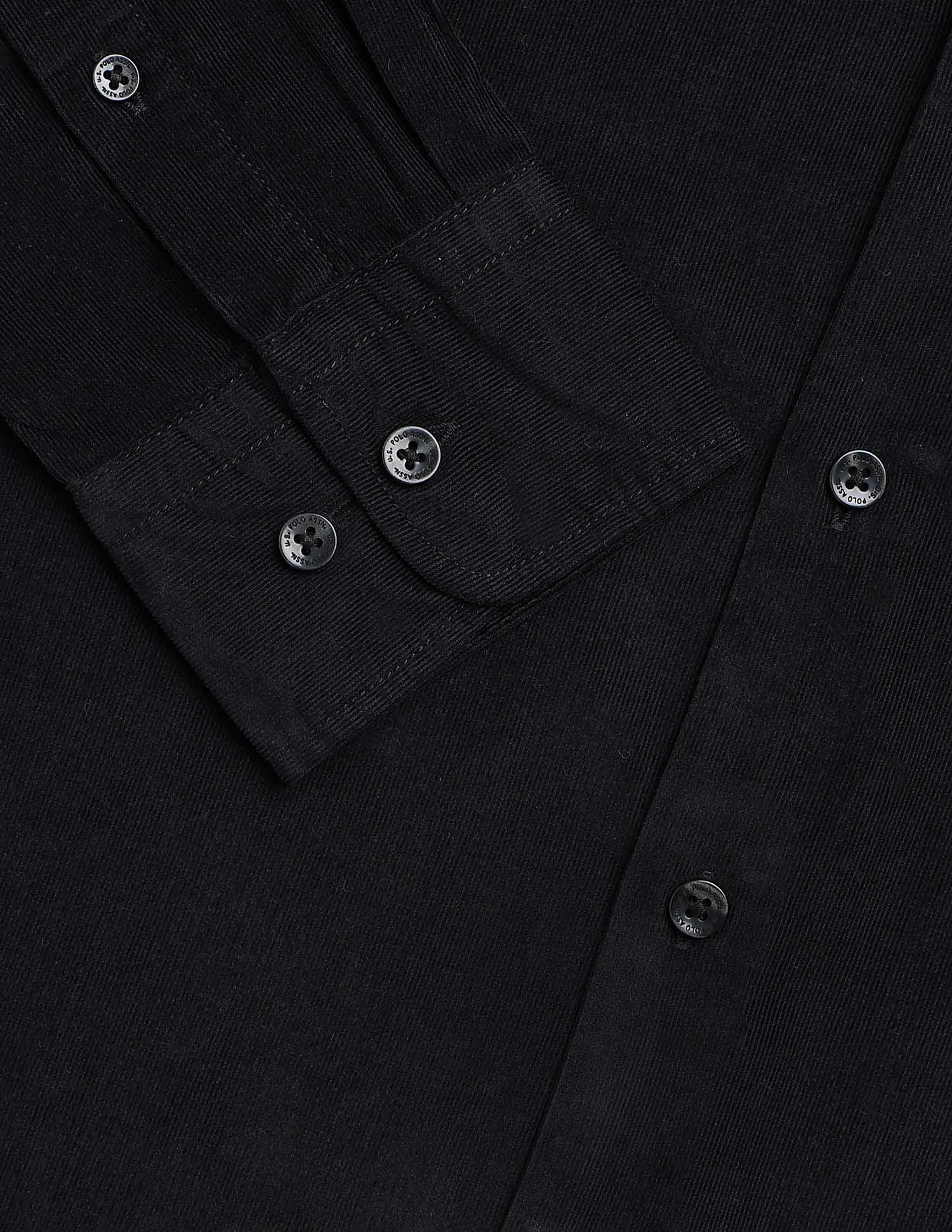 Corduroy Tailored Fit Shirt Black - U.S. POLO ASSN. | Large