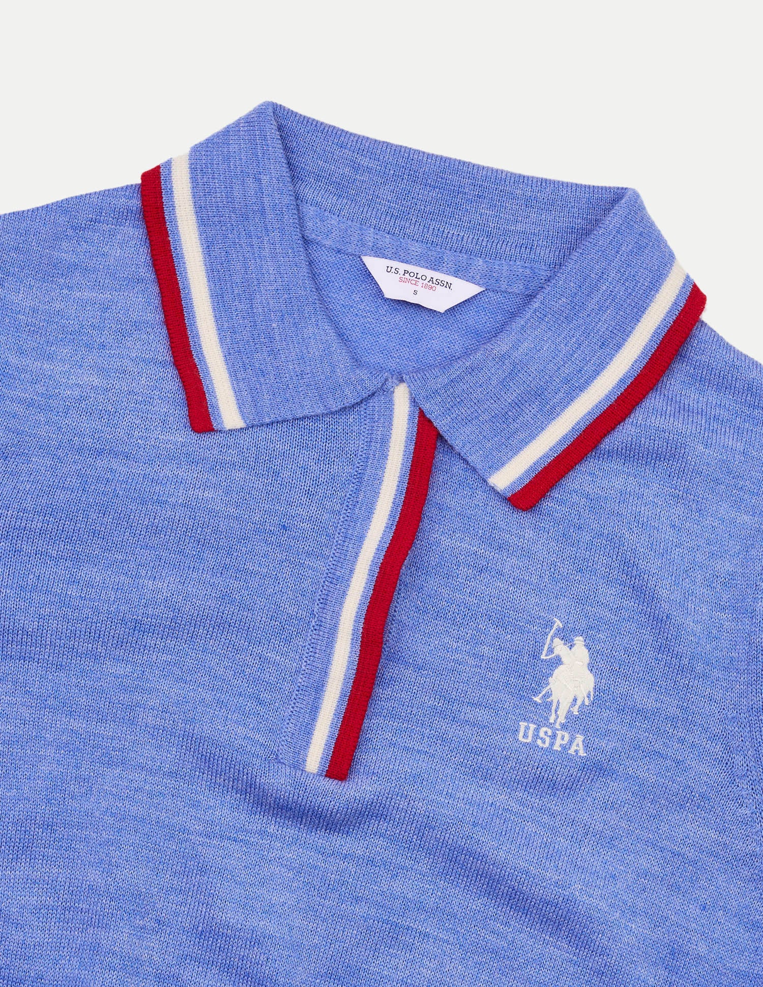 Heathered Regular Fit Sweater Light Indigo - U.S. Polo Assn. India | Large