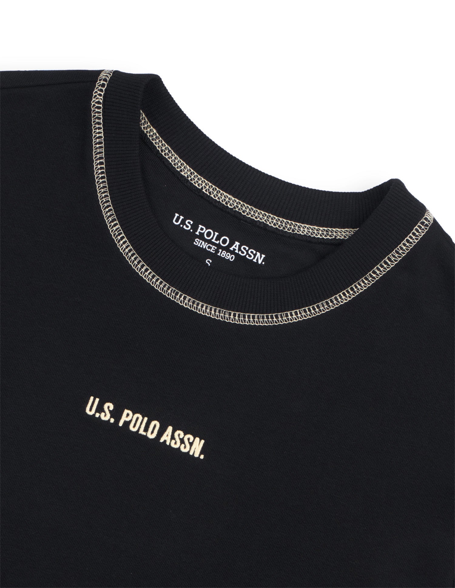 Solid Relaxed Fit Sweatshirt Black - U.S. Polo Assn. India | Large