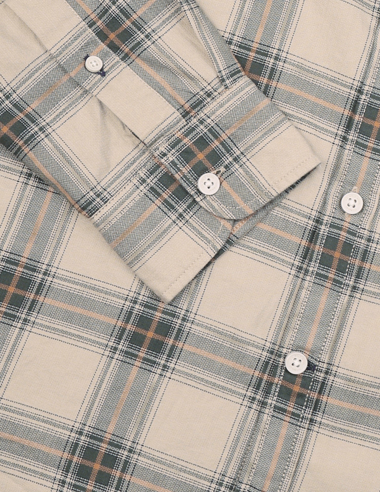 Plaid Checked Twill Shirt Beige - U.S. Polo Assn. India | Large