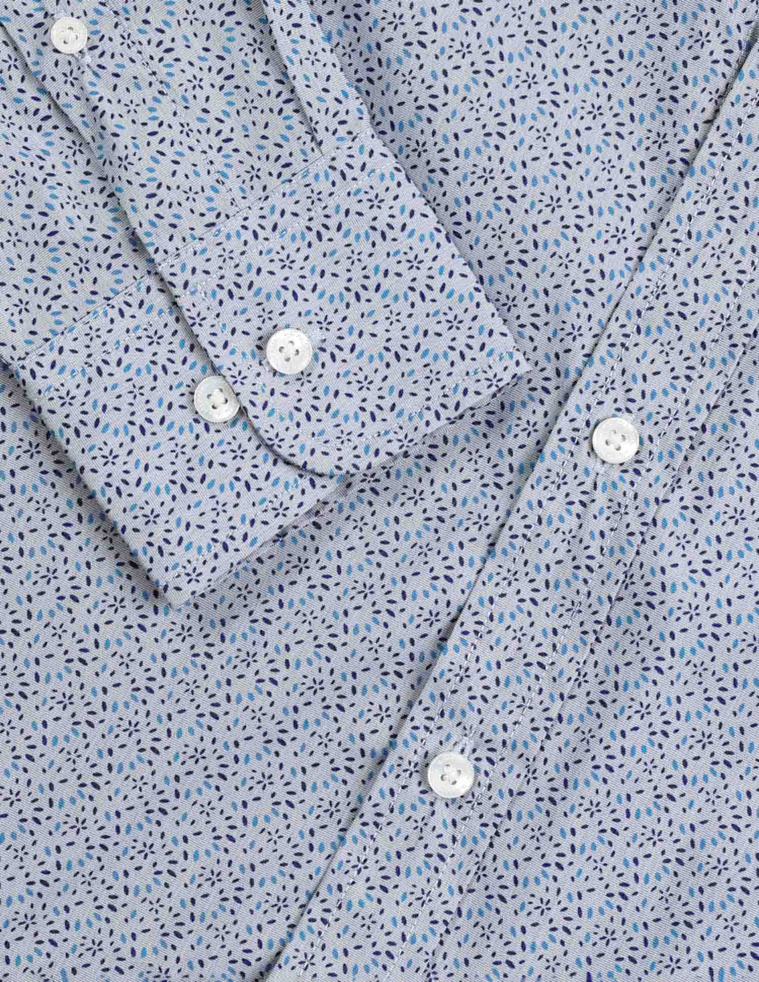 Tailored Fit All-Over Printed Shirt Grey - U.S. Polo Assn. India | Large