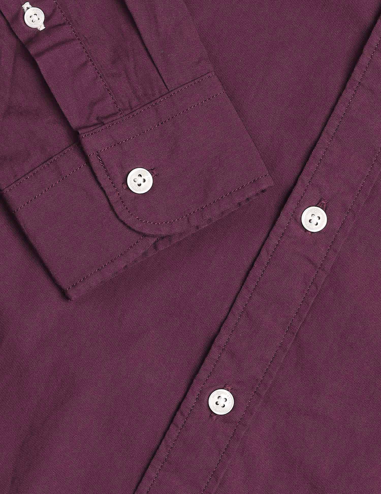 Pure Cotton Regular Fit Shirt Wine - U.S. Polo Assn. India | Large