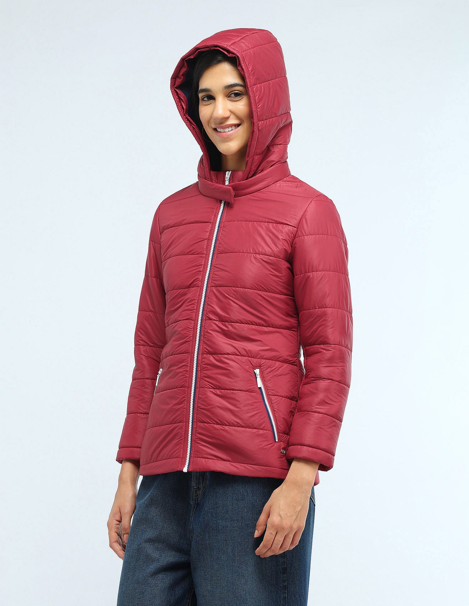 Hooded Solid Padded Jacket Maroon - U.S. POLO ASSN. | Large