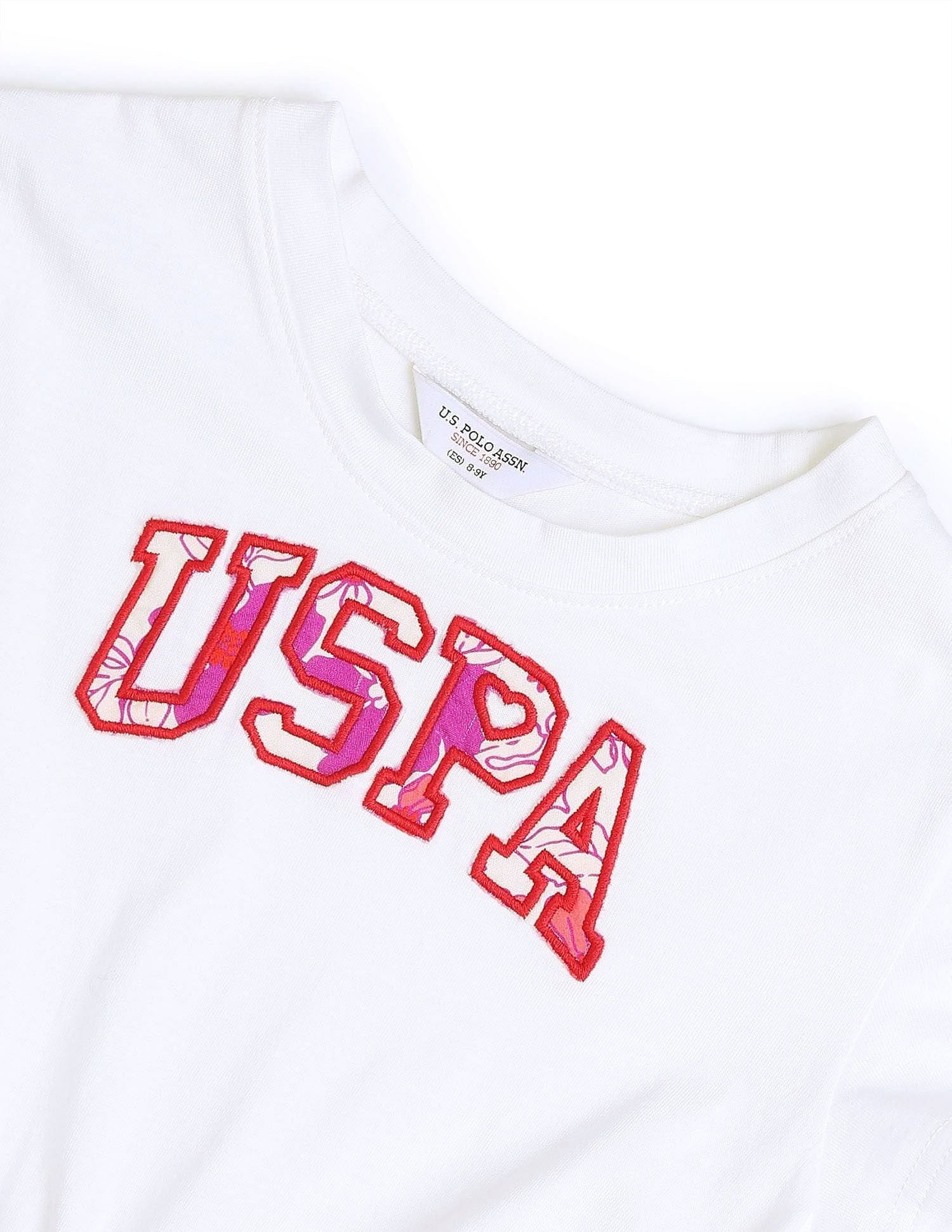 Girls Floral Printed Fit And Flare Dress Ecru - U.S. POLO ASSN. | Large