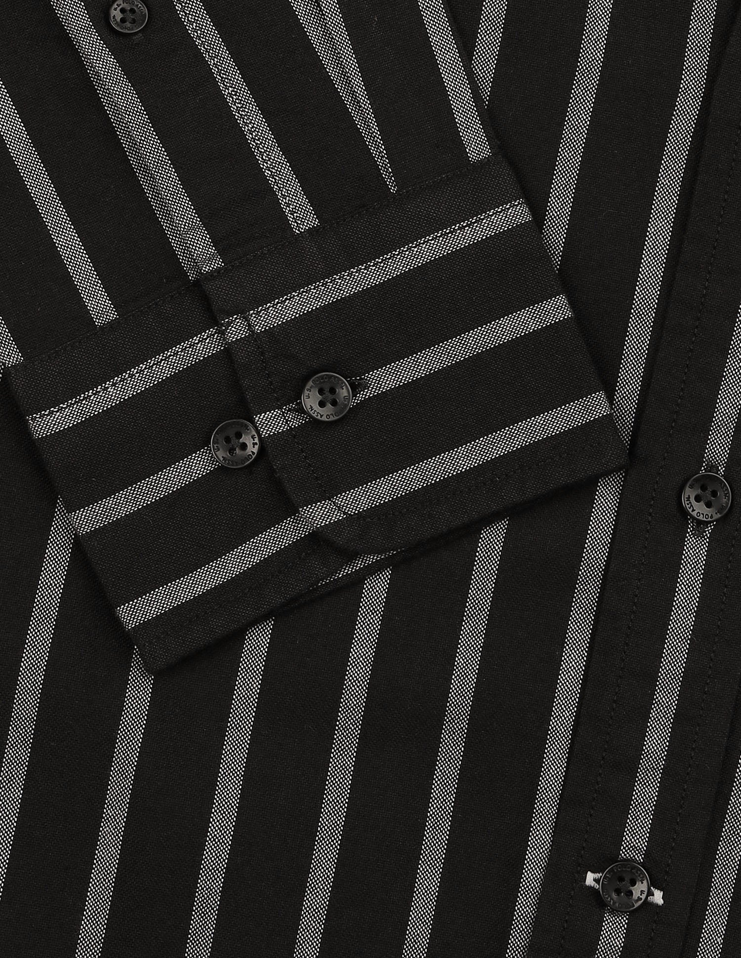 Vertical Striped Oxford Shirt Black - U.S. Polo Assn. India | Large