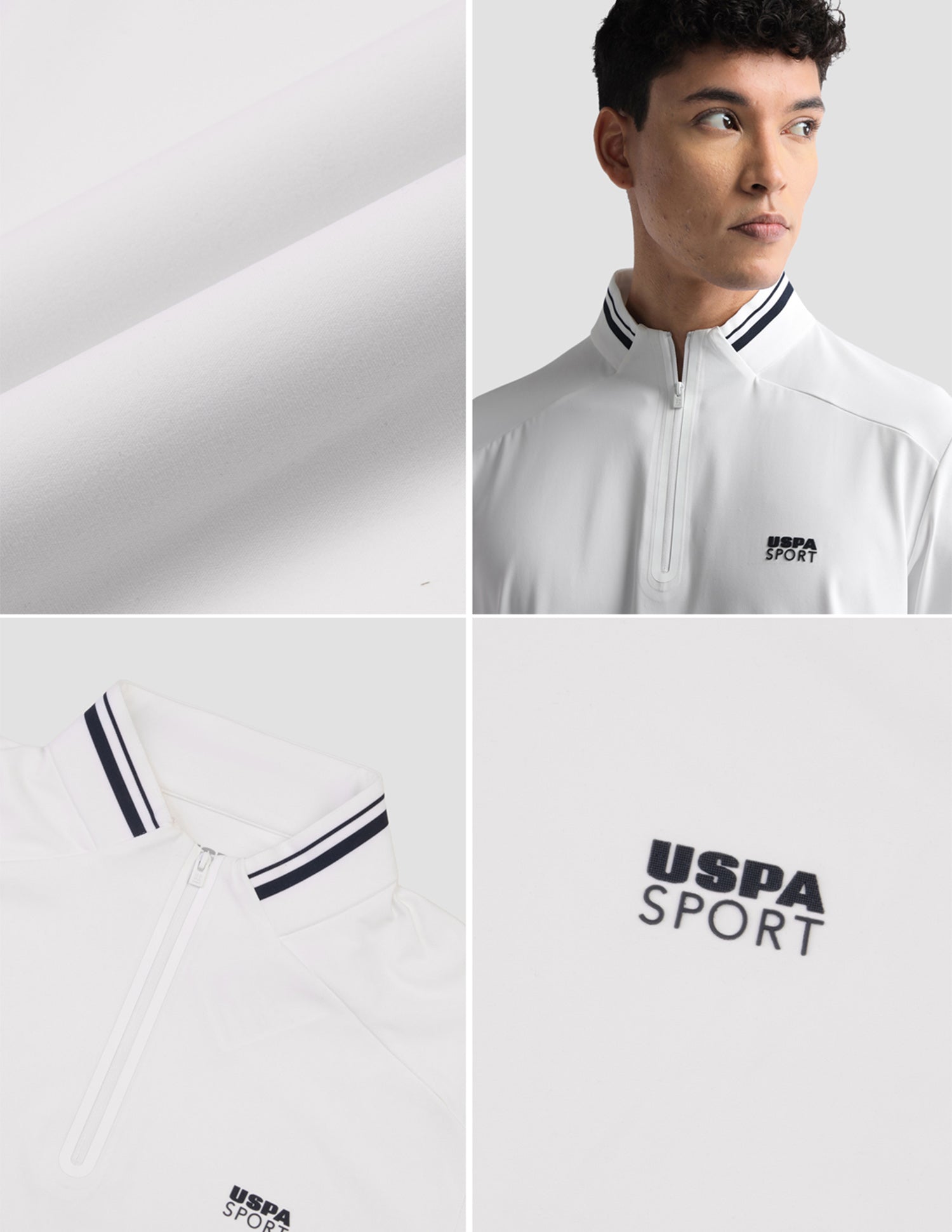 Solid Slim Fit Active Polo Shirt White - U.S. Polo Assn. India | Large