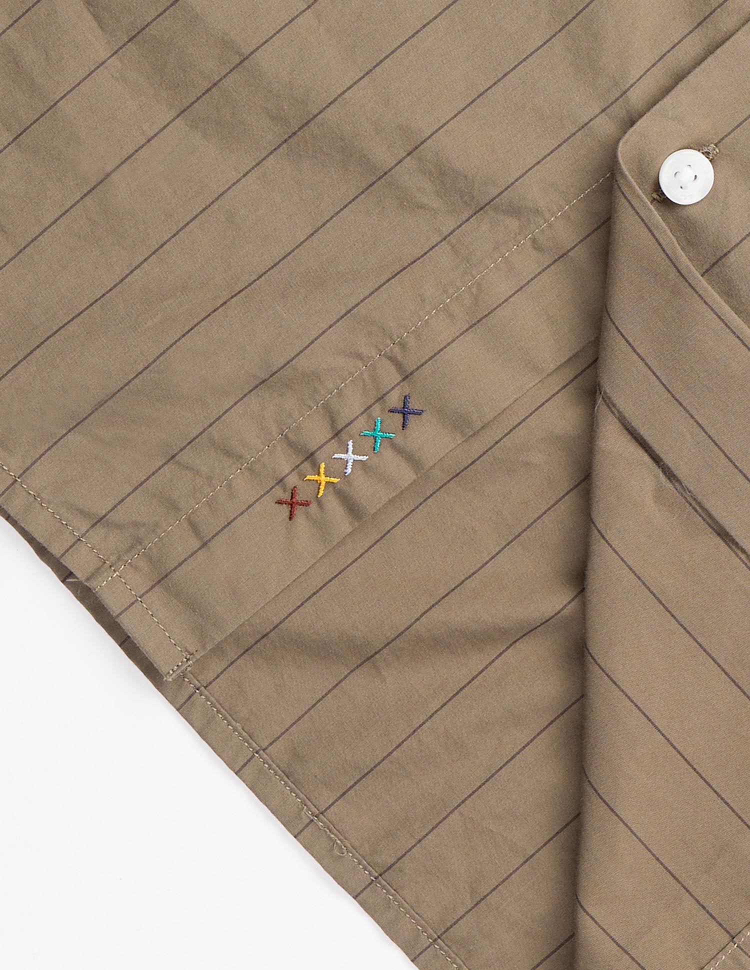 Pacho X Vertical Striped Tailored Fit Shirt Brown - U.S. POLO ASSN. | Large