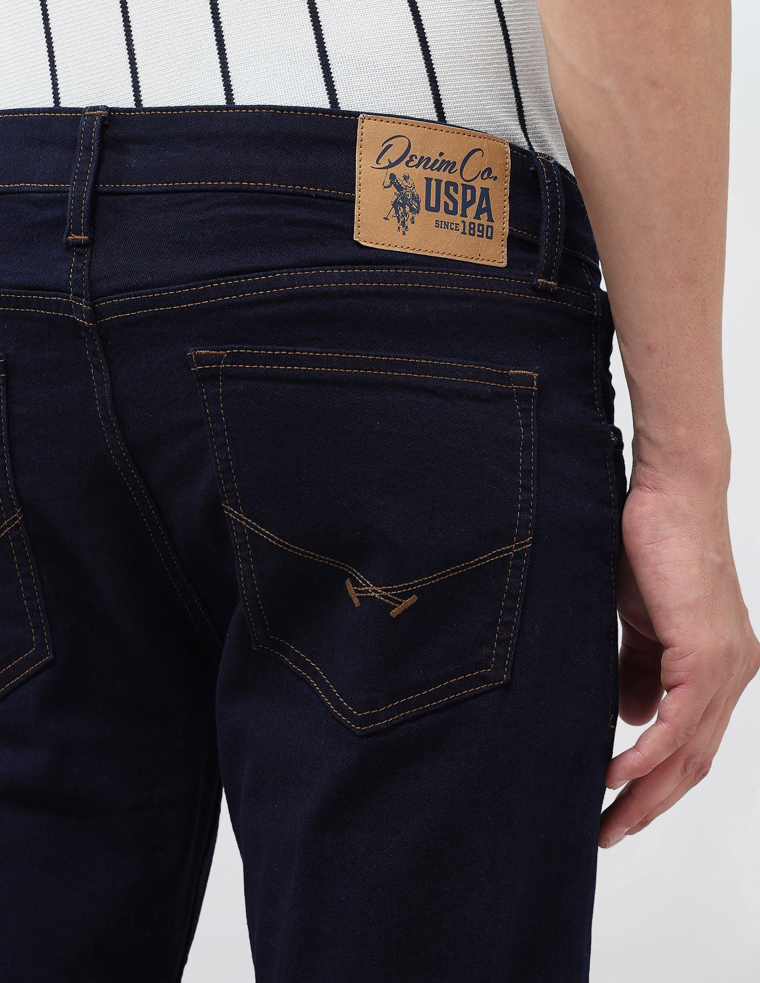 Brandon Slim Tapered Fit Blue Jeans Indigo - U.S. POLO ASSN. | Large