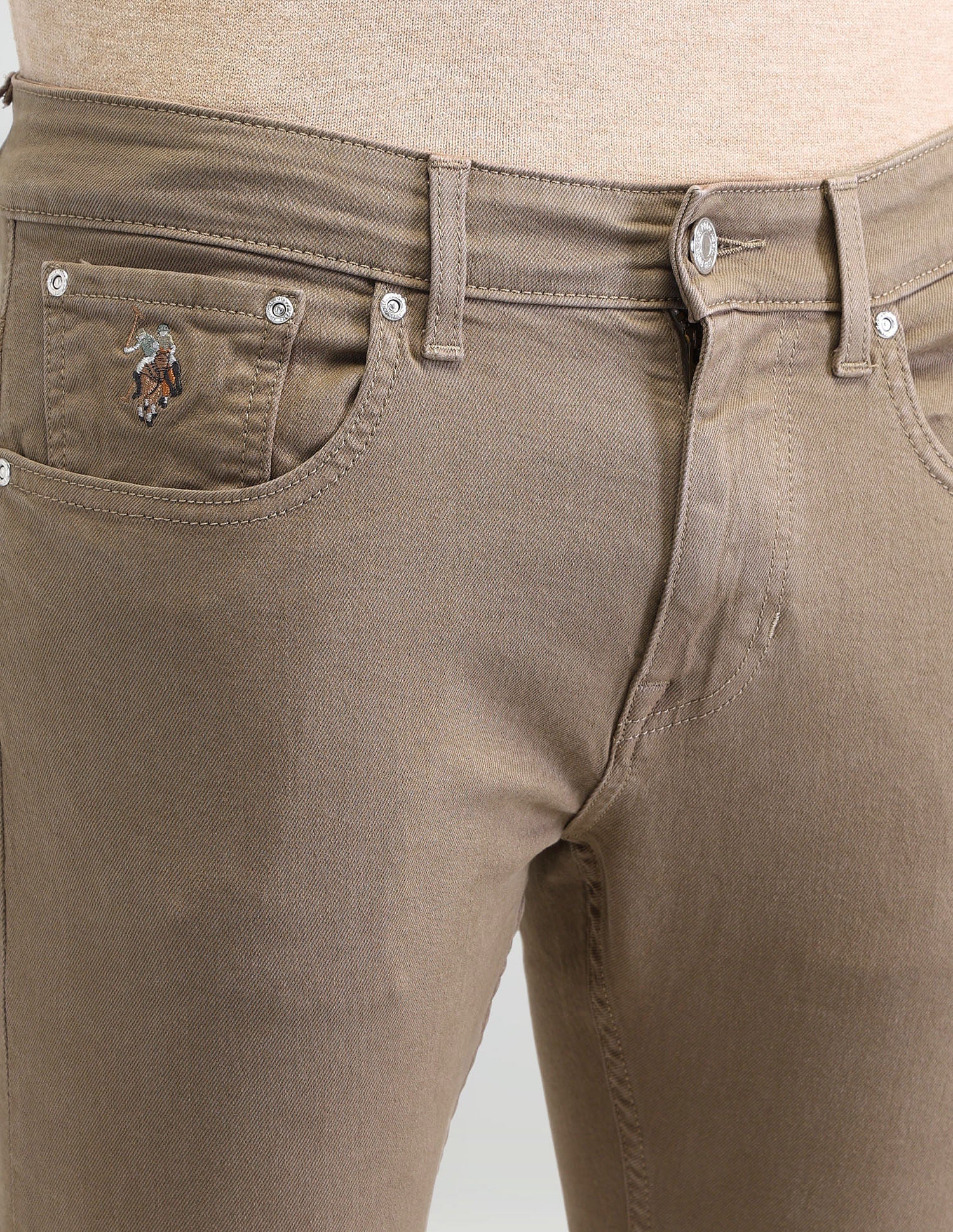 Henry Cropped Fit Jeans Khaki - U.S. POLO ASSN. | Large