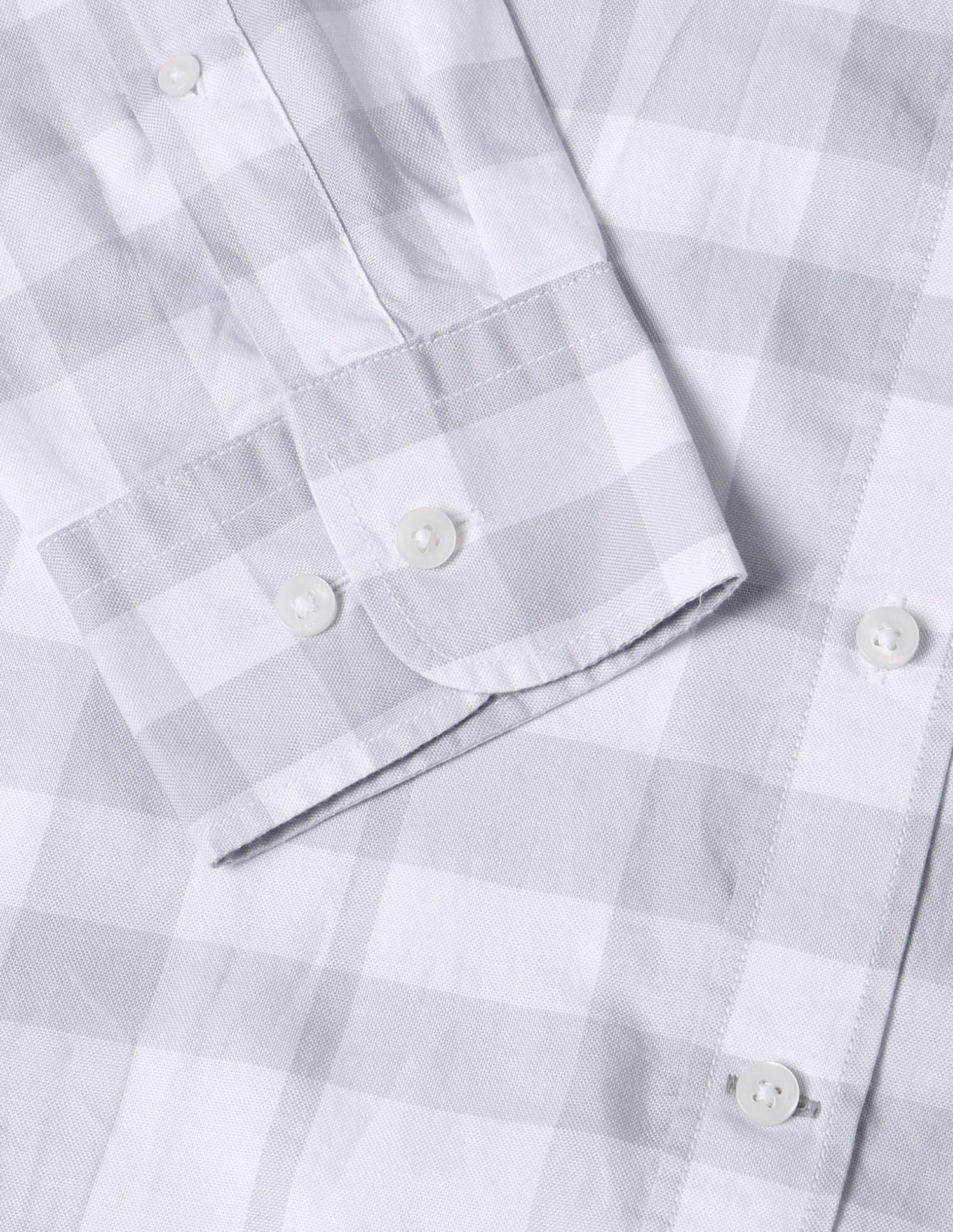 Grid Tattersall Checked Tailored Fit Shirt Grey - U.S. Polo Assn. India | Large