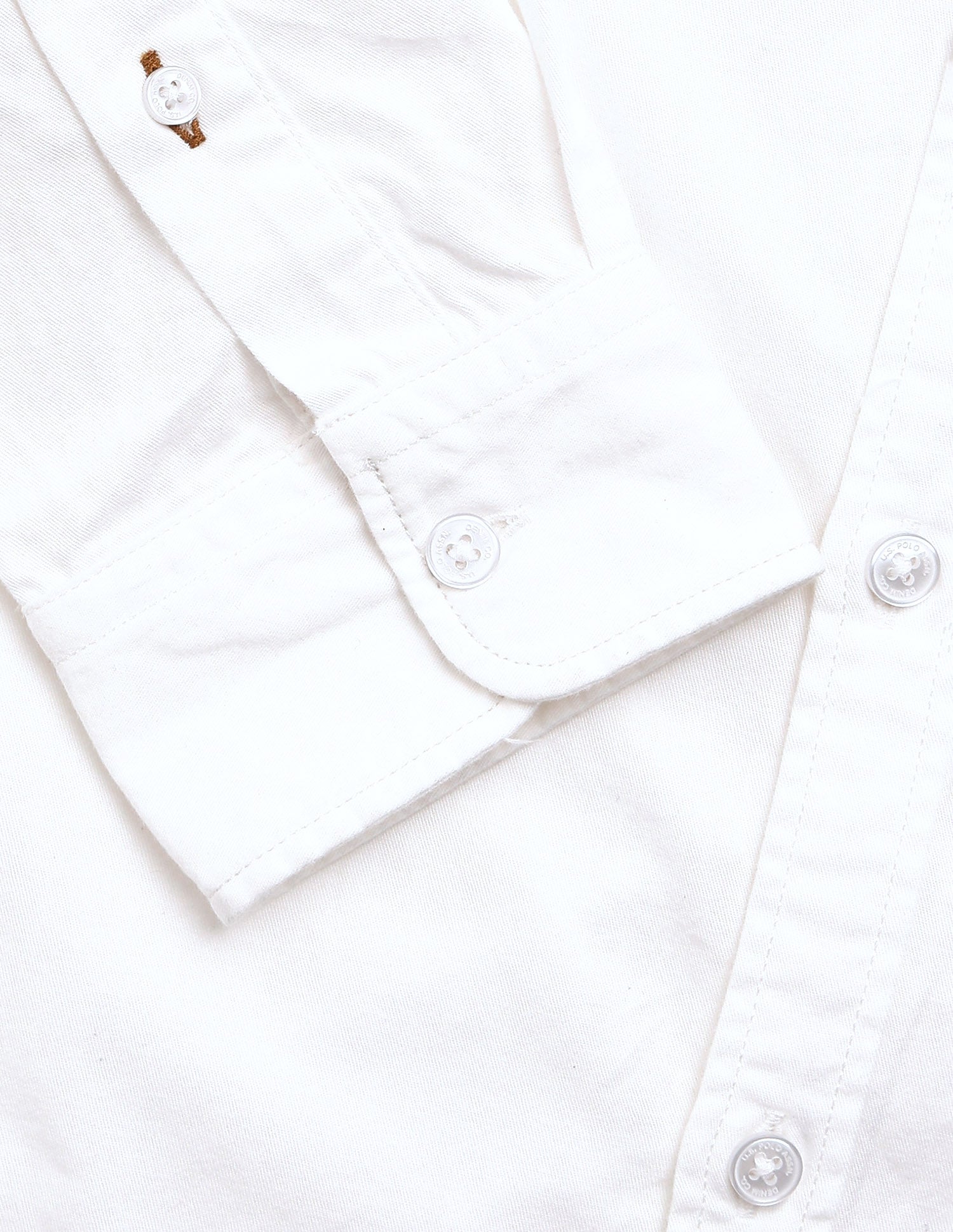 Twill Pure Cotton Shirt White - U.S. Polo Assn. India | Large