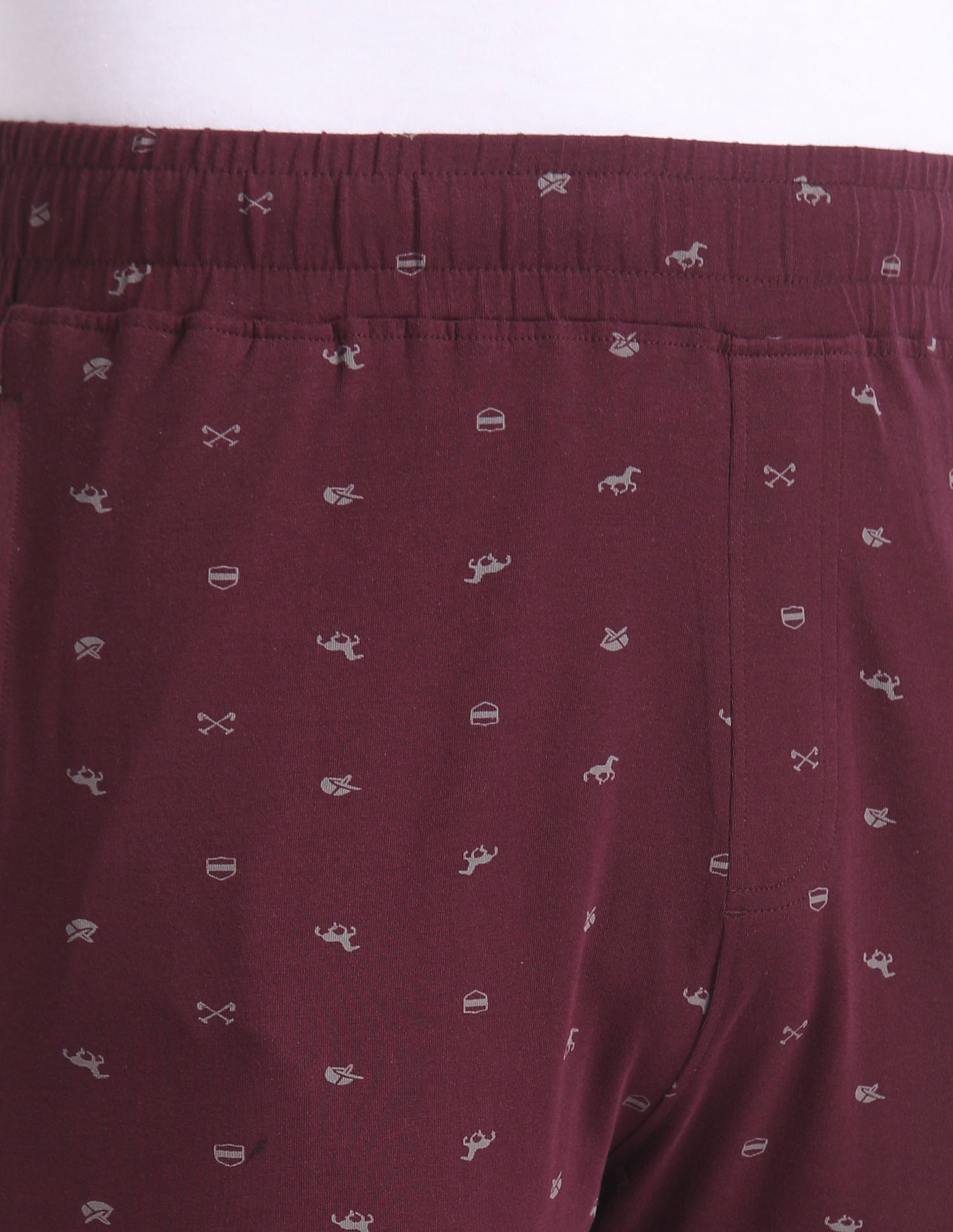 All Over Print OELP2 Lounge Track Pants - Pack Of 1 Dark Maroon - U.S. POLO ASSN. | Large
