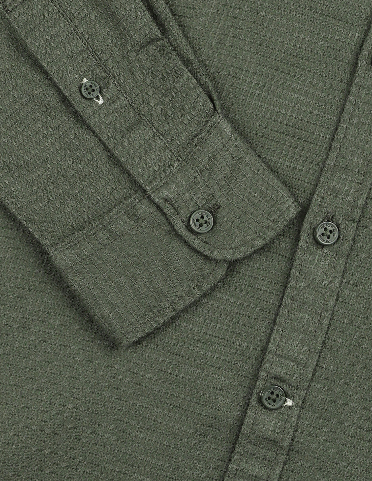 Solid Regular Fit Shirt Green - U.S. Polo Assn. India | Large