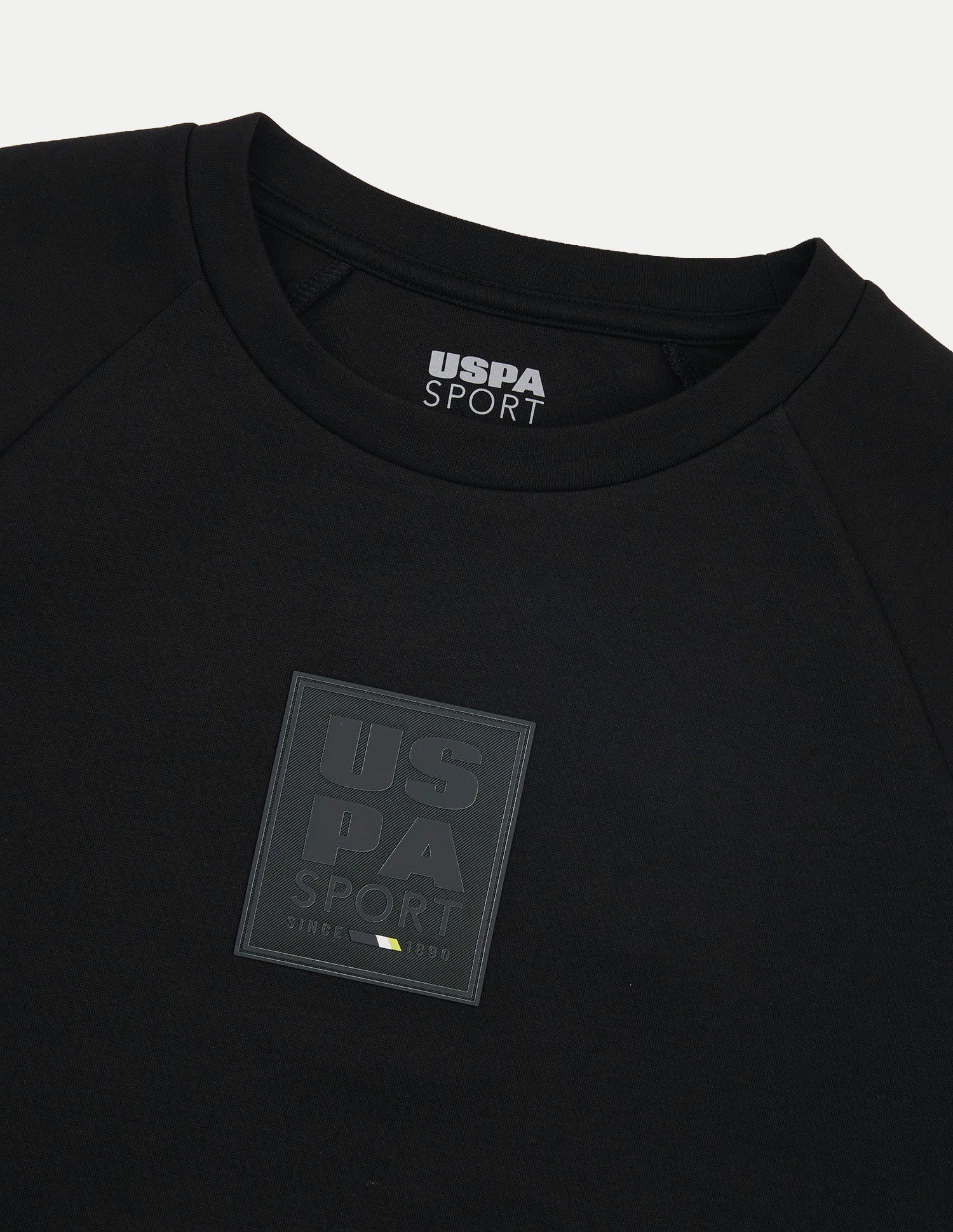 Solid Regular Fit Active Sweatshirt Black - U.S. Polo Assn. India | Large