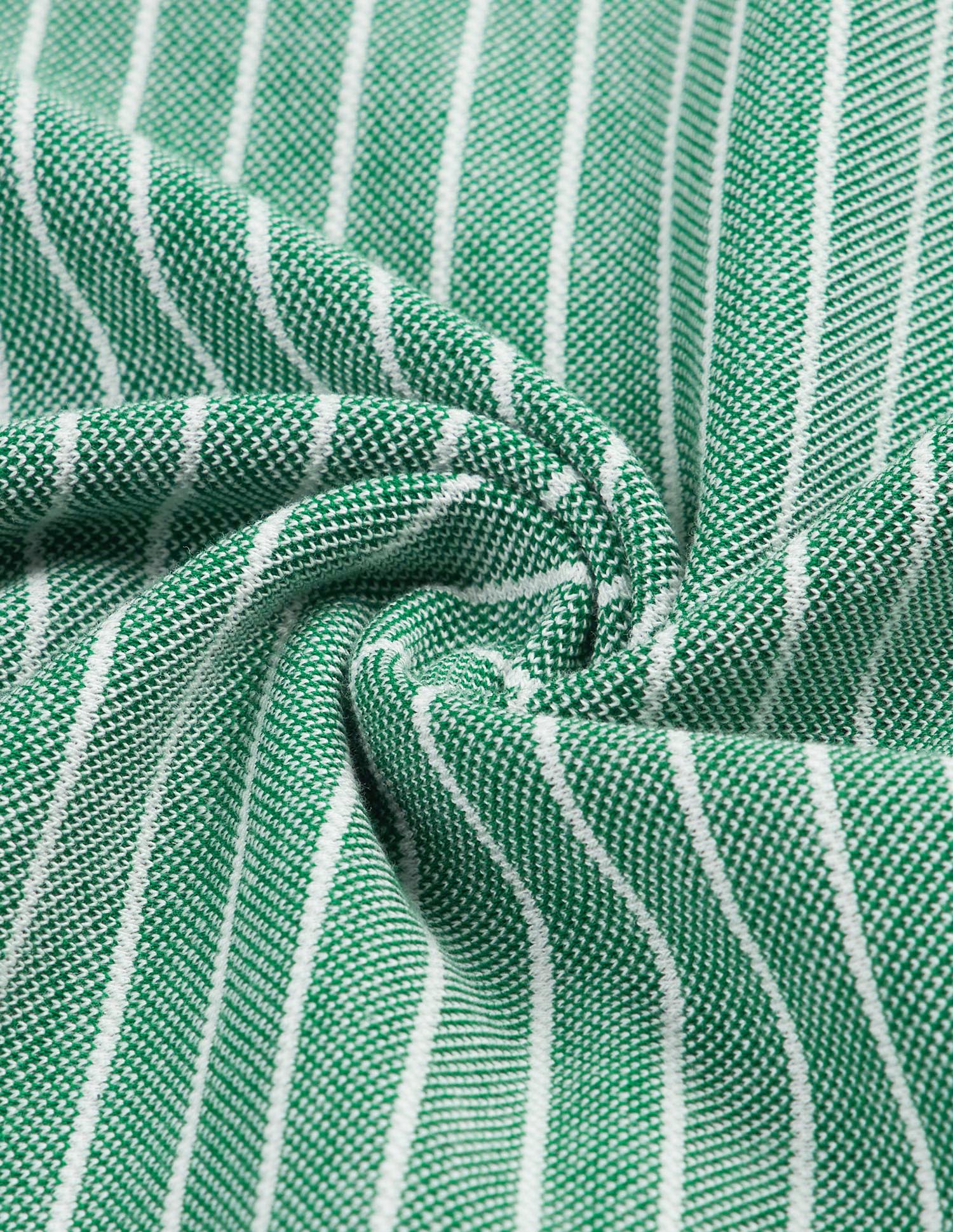 Vertical Striped Regular Fit Polo Shirt Green - U.S. Polo Assn. India | Large