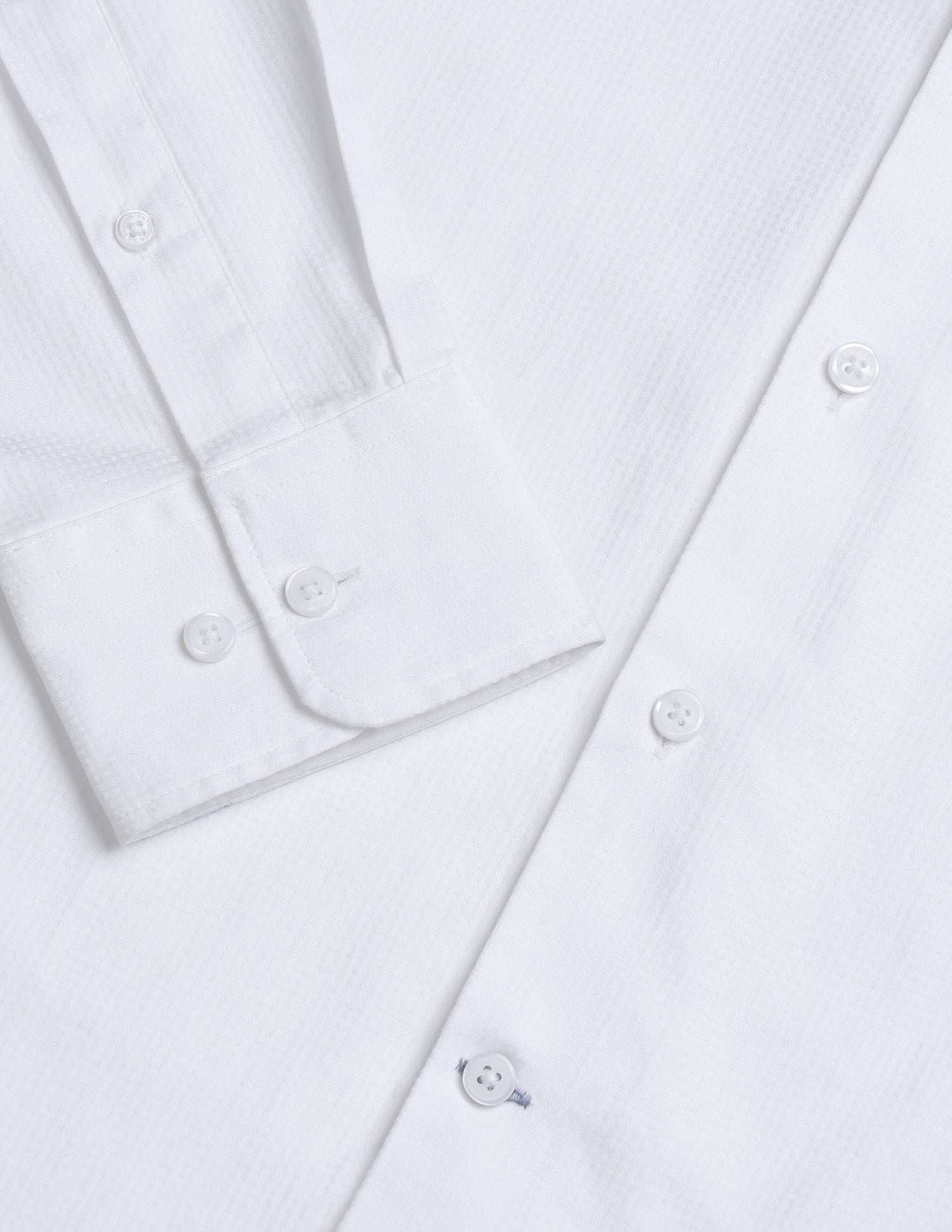 Dobby Tailored Fit Shirt White - U.S. Polo Assn. India | Large