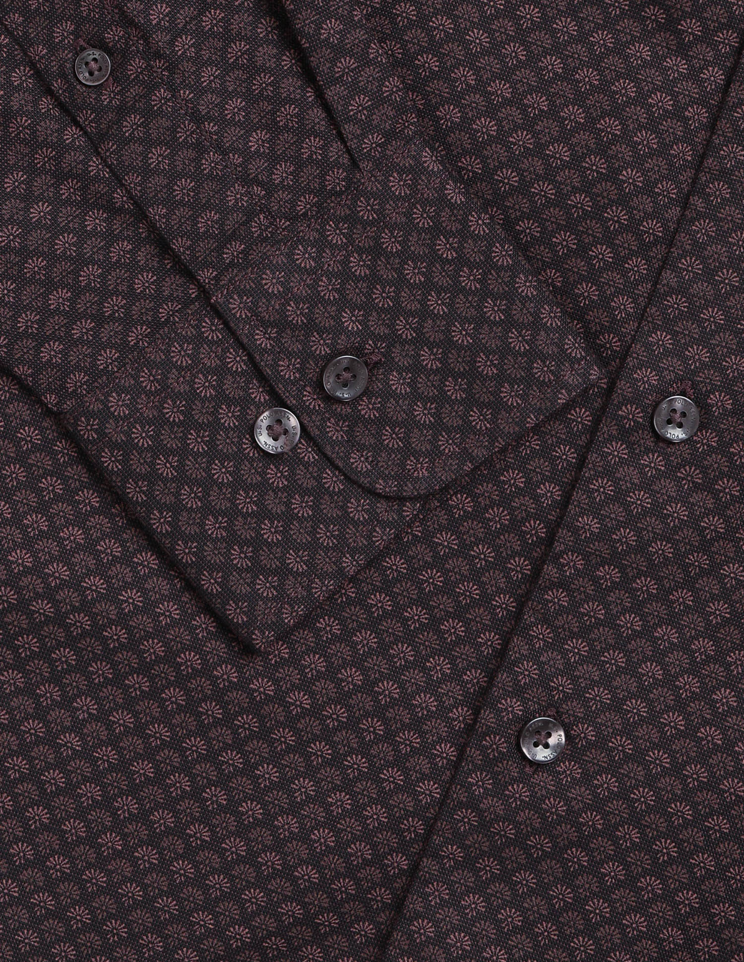 Dobby Regular Fit Shirt Maroon - U.S. Polo Assn. India | Large