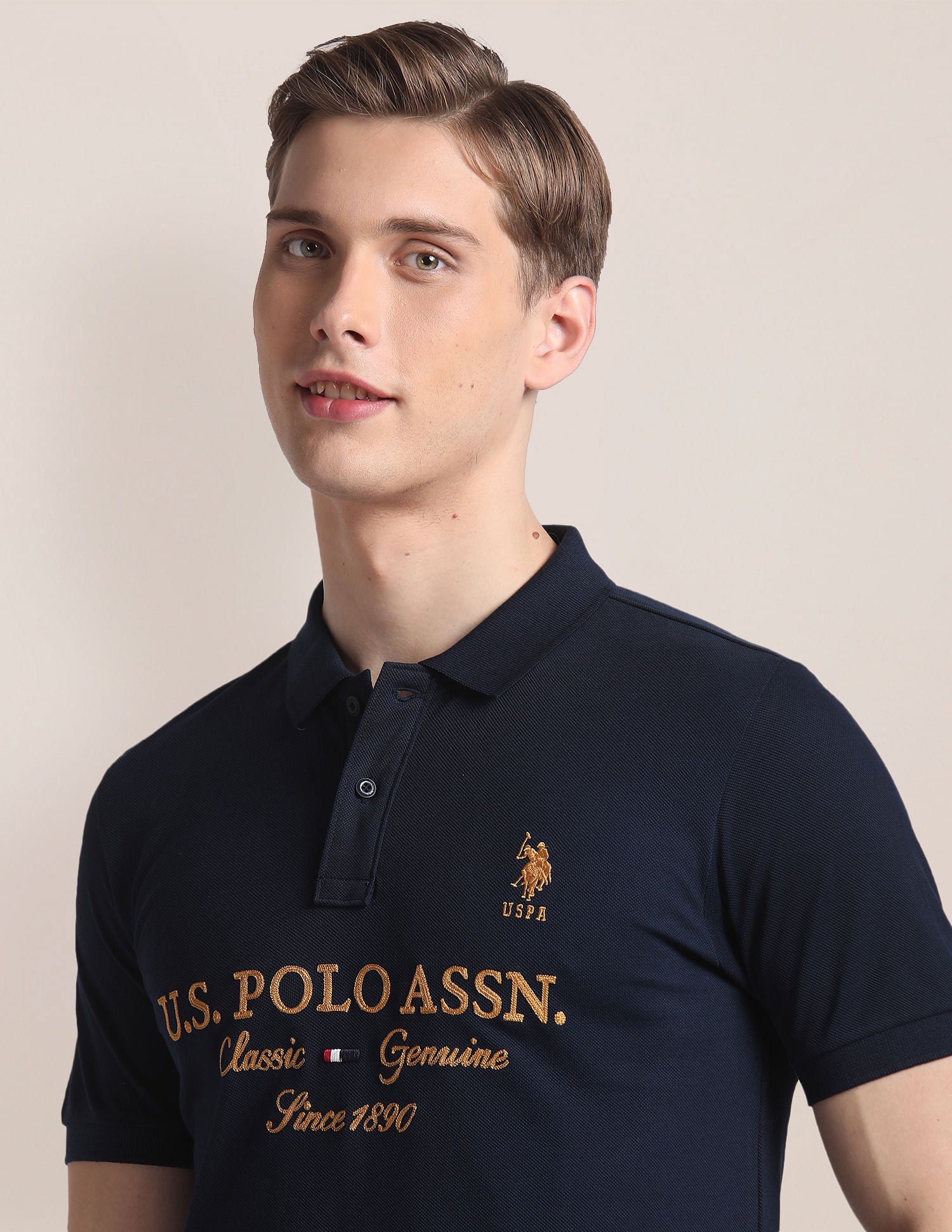 Brand Embroidered Pique Polo Shirt – U.S. Polo Assn. India