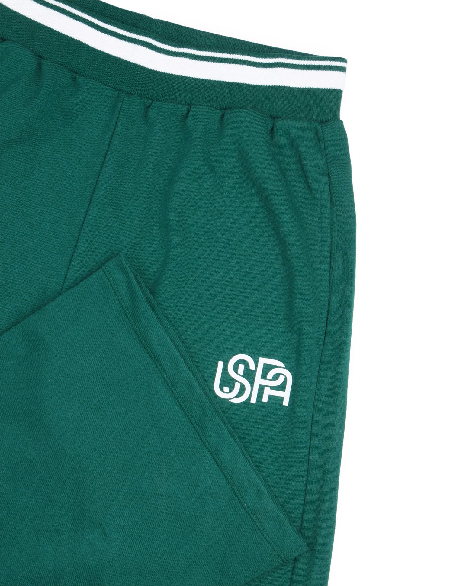High Rise Wide Leg Fit Sweatpants Dark Green - U.S. Polo Assn. India | Large