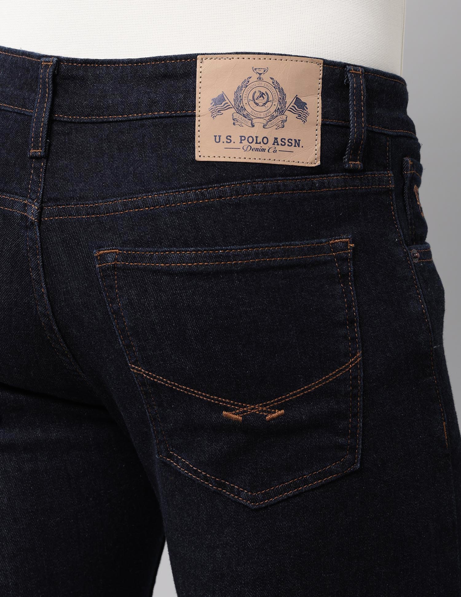 Regallo Skinny Fit Blue Jeans Dark Blue - U.S. Polo Assn. India | Large