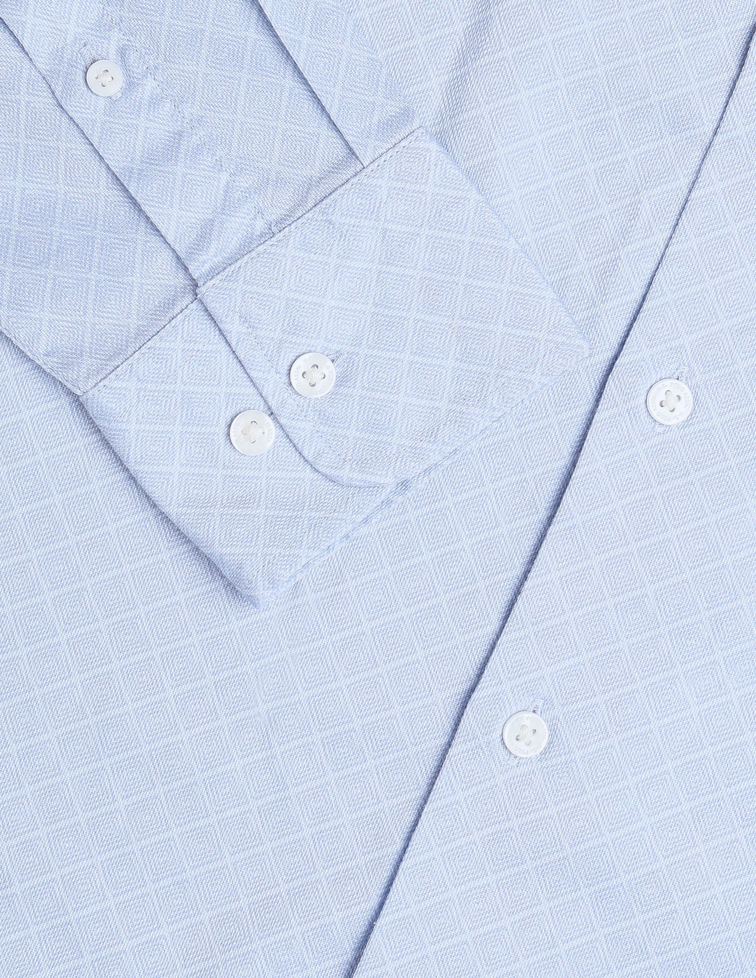 Geometric Printed Dobby Shirt Light Blue - U.S. Polo Assn. India | Large