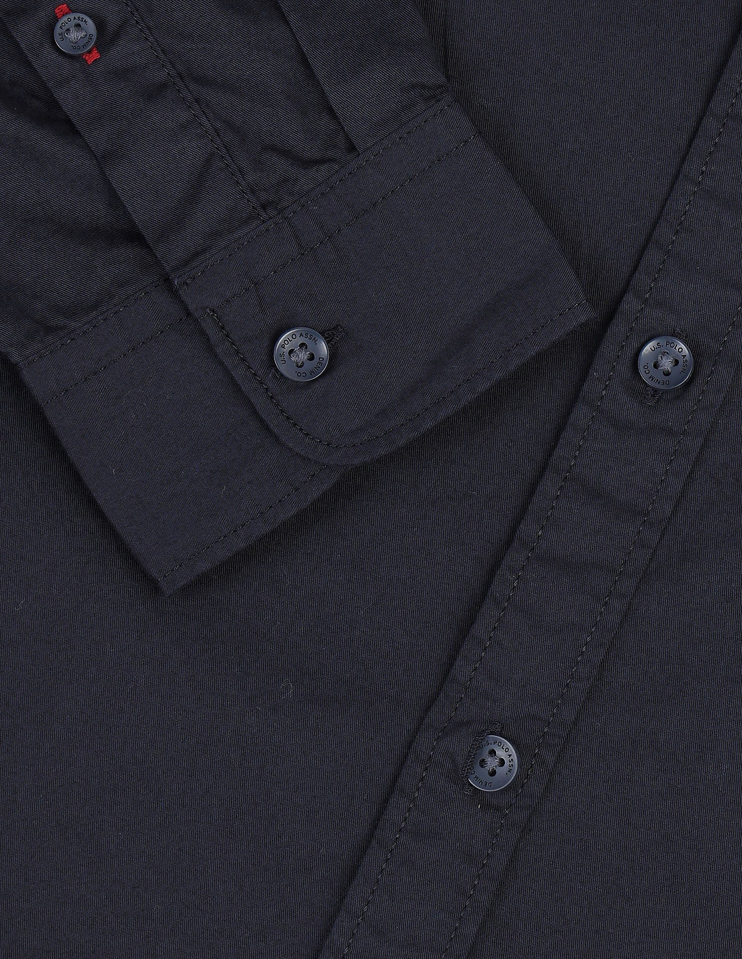Regular Fit Twill Solid Shirt Navy - U.S. Polo Assn. India | Large