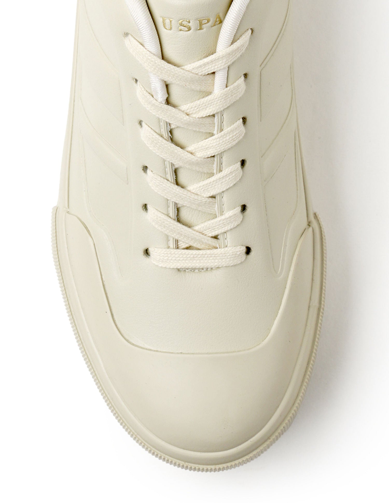 Men Solid Levi Sneakers Beige - U.S. Polo Assn. India | Large