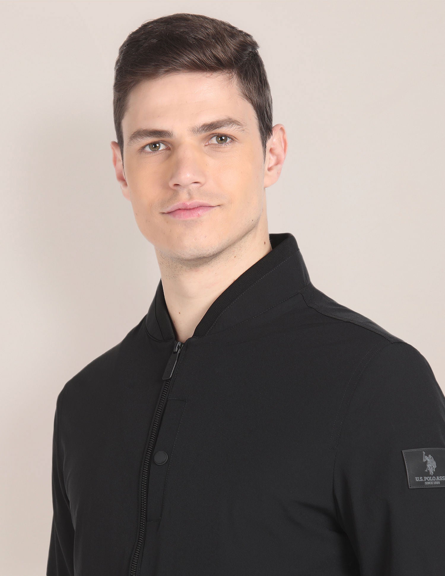 Bomber Windcheater Jacket Black - U.S. Polo Assn. India | Large