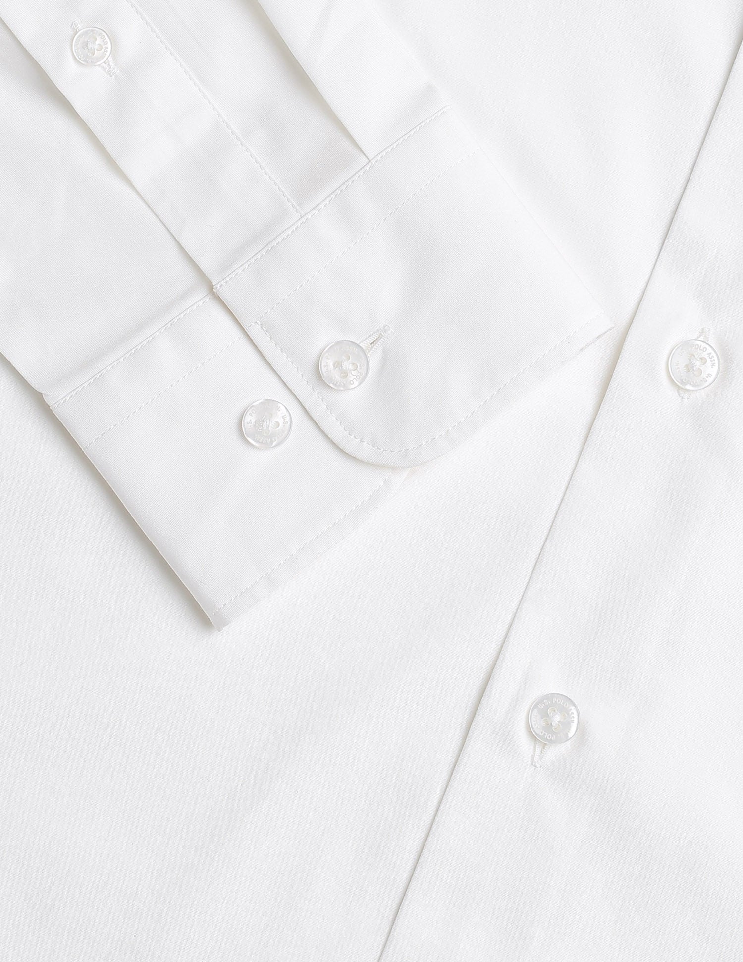 Solid Tailored Fit Shirt White - U.S. Polo Assn. India | Large