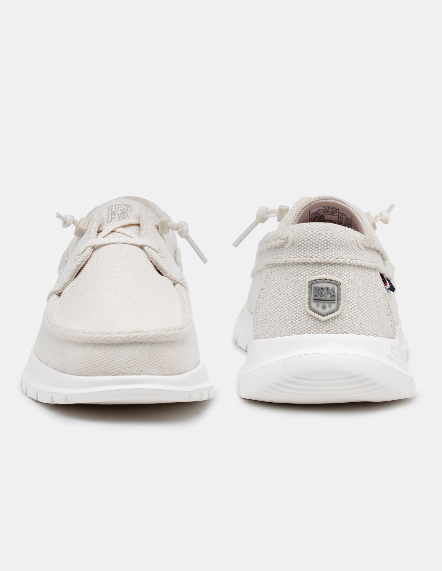 Round Toe Slip Ons Ashton Sneakers Beige - U.S. Polo Assn. India | Large